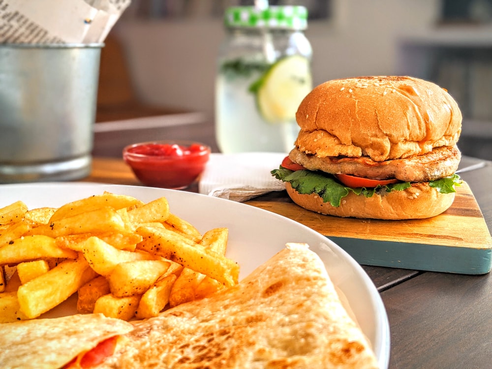 Chicken Burger And Fries Wallpapers