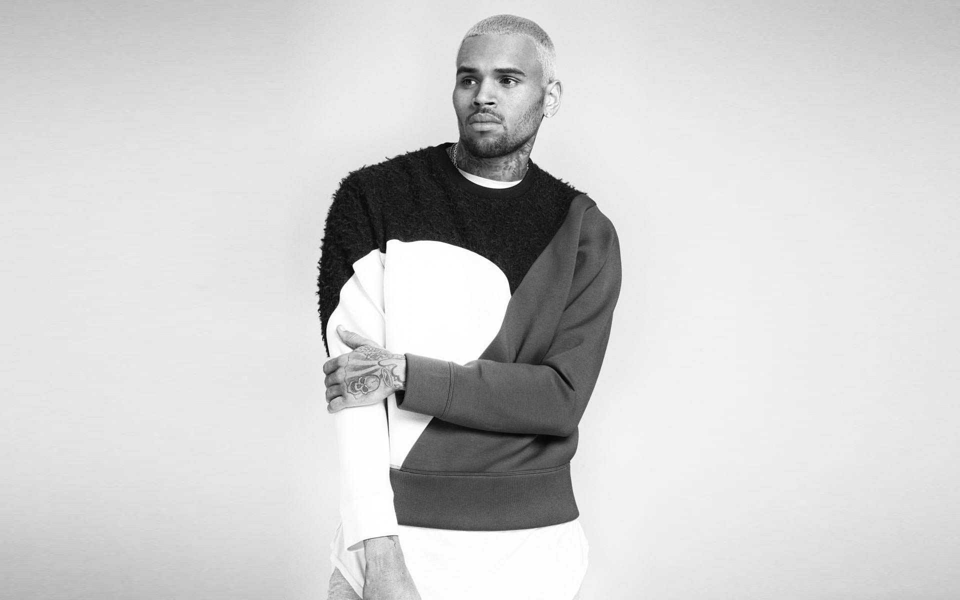 Chris Brown White Background