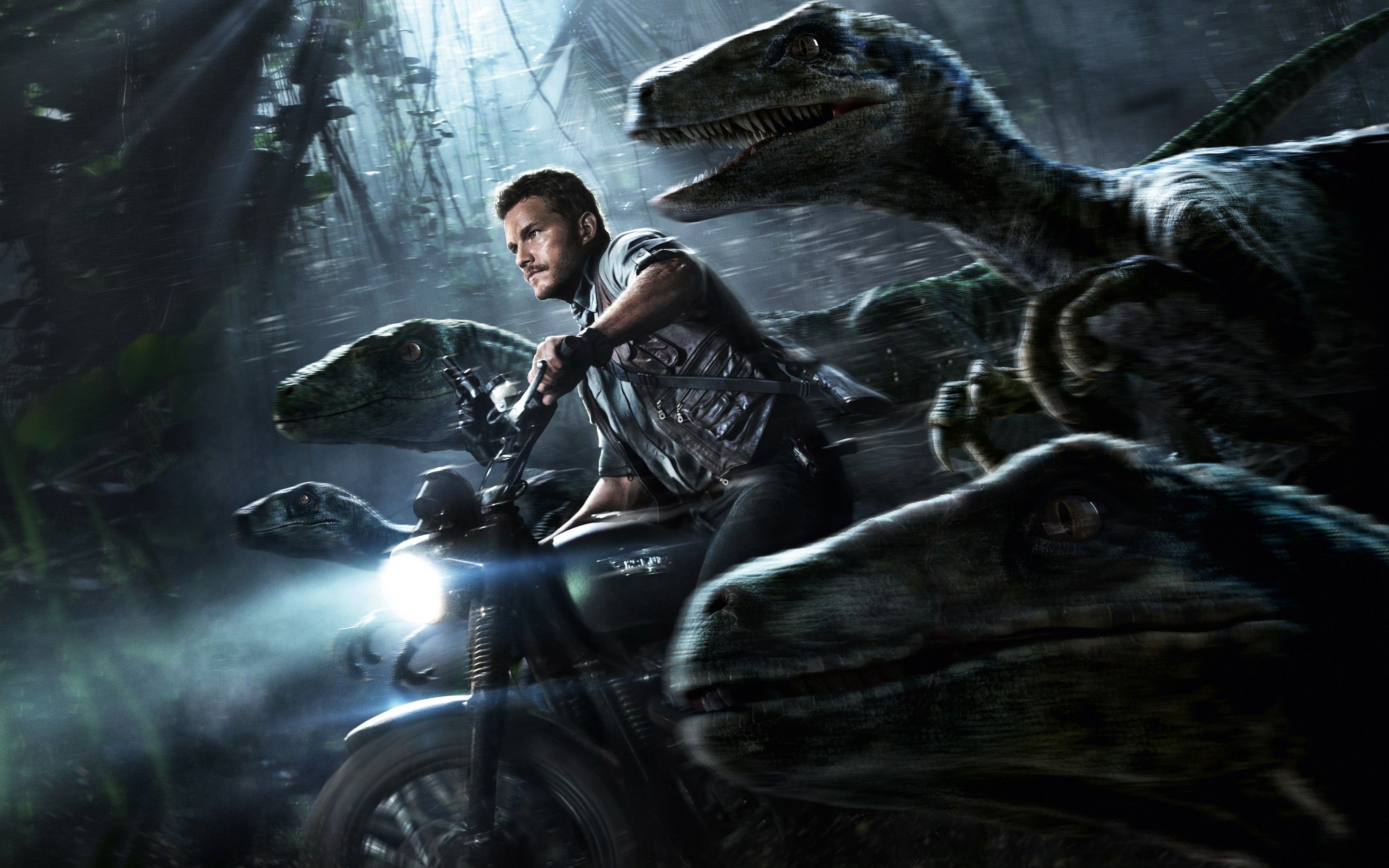 Chris Pratt And Little Raptor Jurassic World Wallpapers