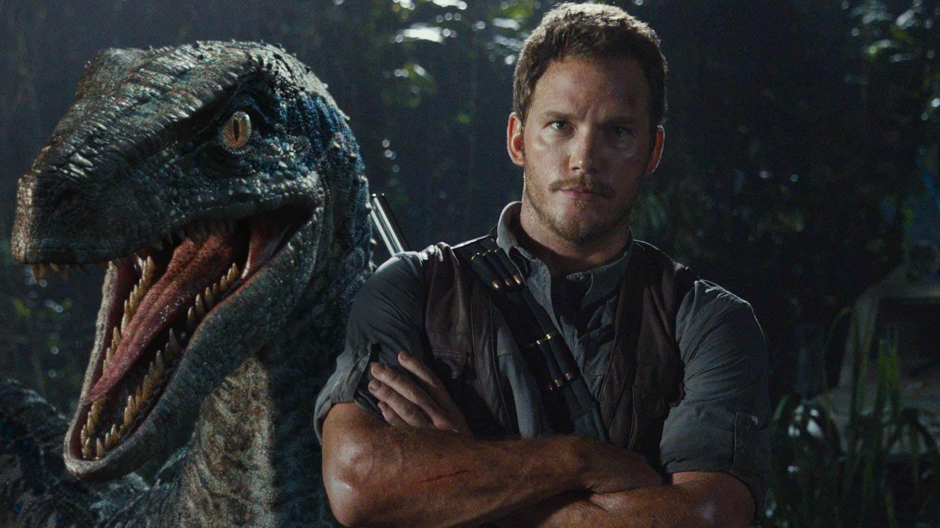 Chris Pratt Taking Selfie With Dinosaur Wallpapers