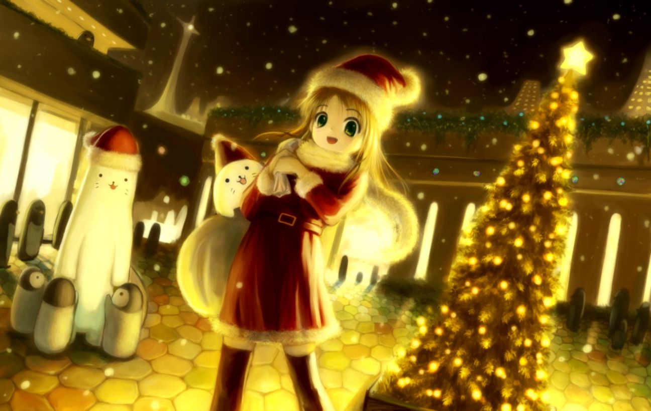 Christmas Anime Girl Wallpapers