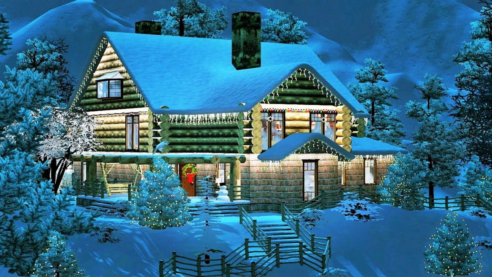 Christmas Cabin Wallpapers