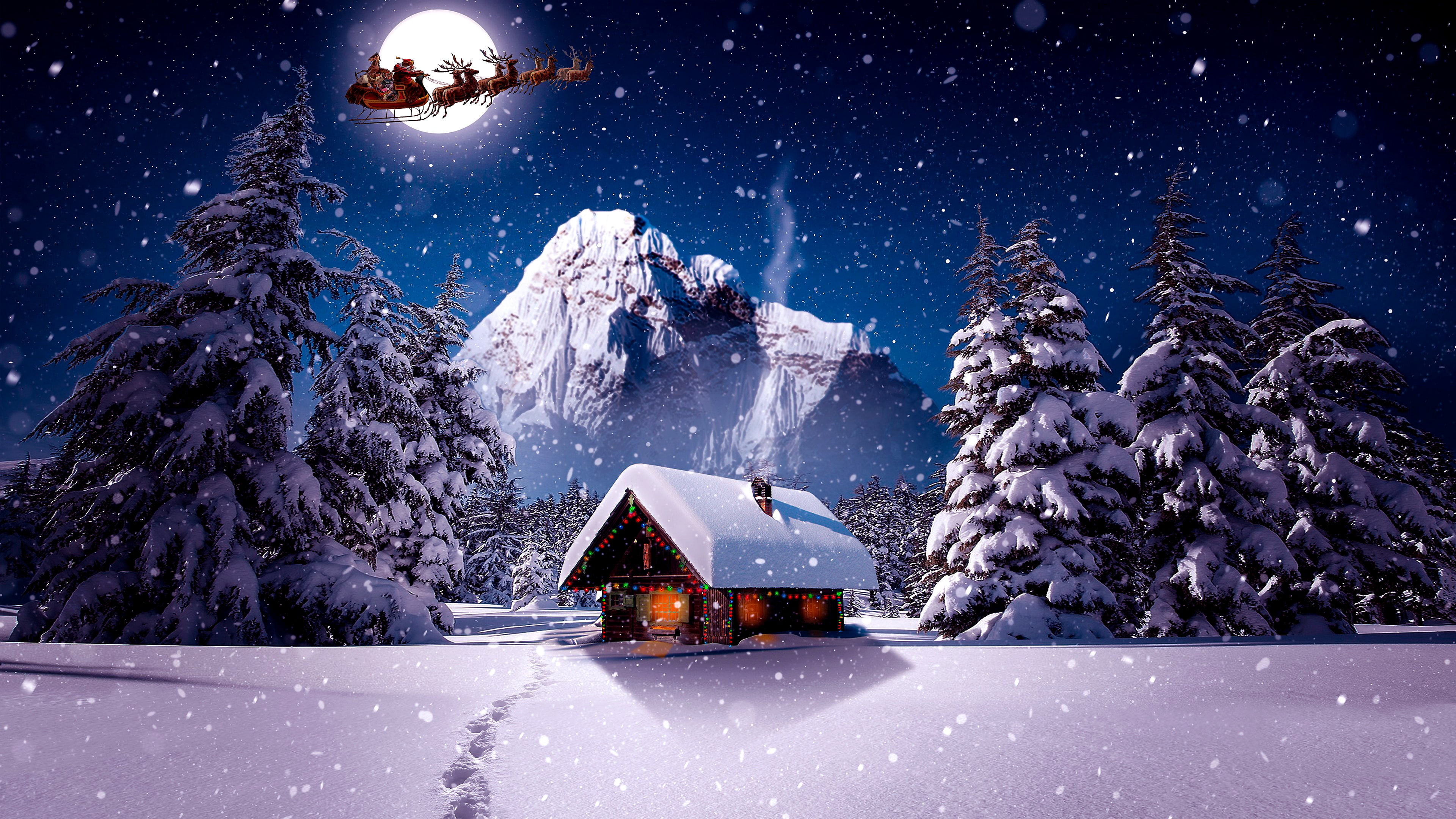 Christmas Cabin Wallpapers