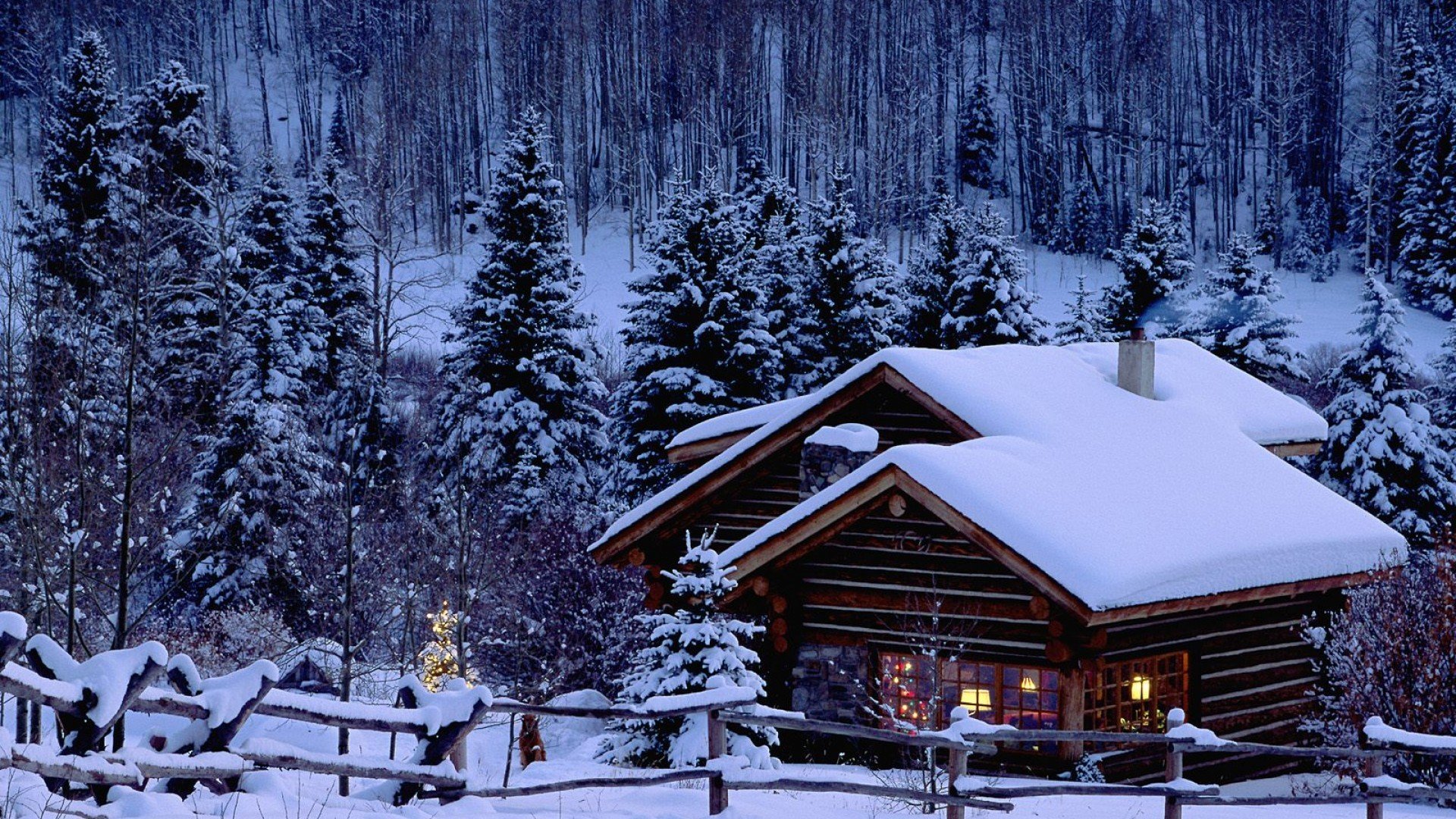 Christmas Cabin Wallpapers