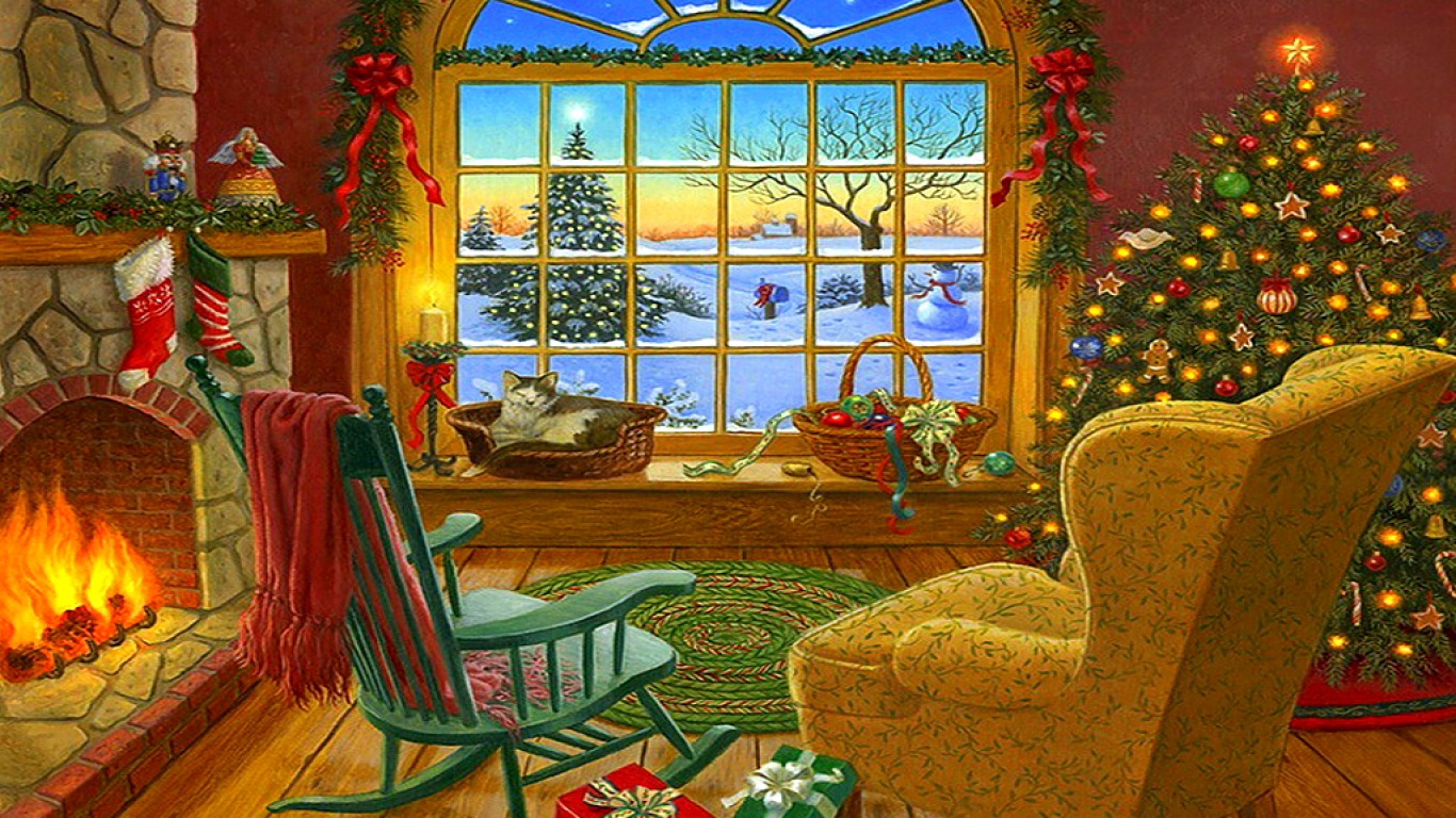 Christmas Cabin Wallpapers