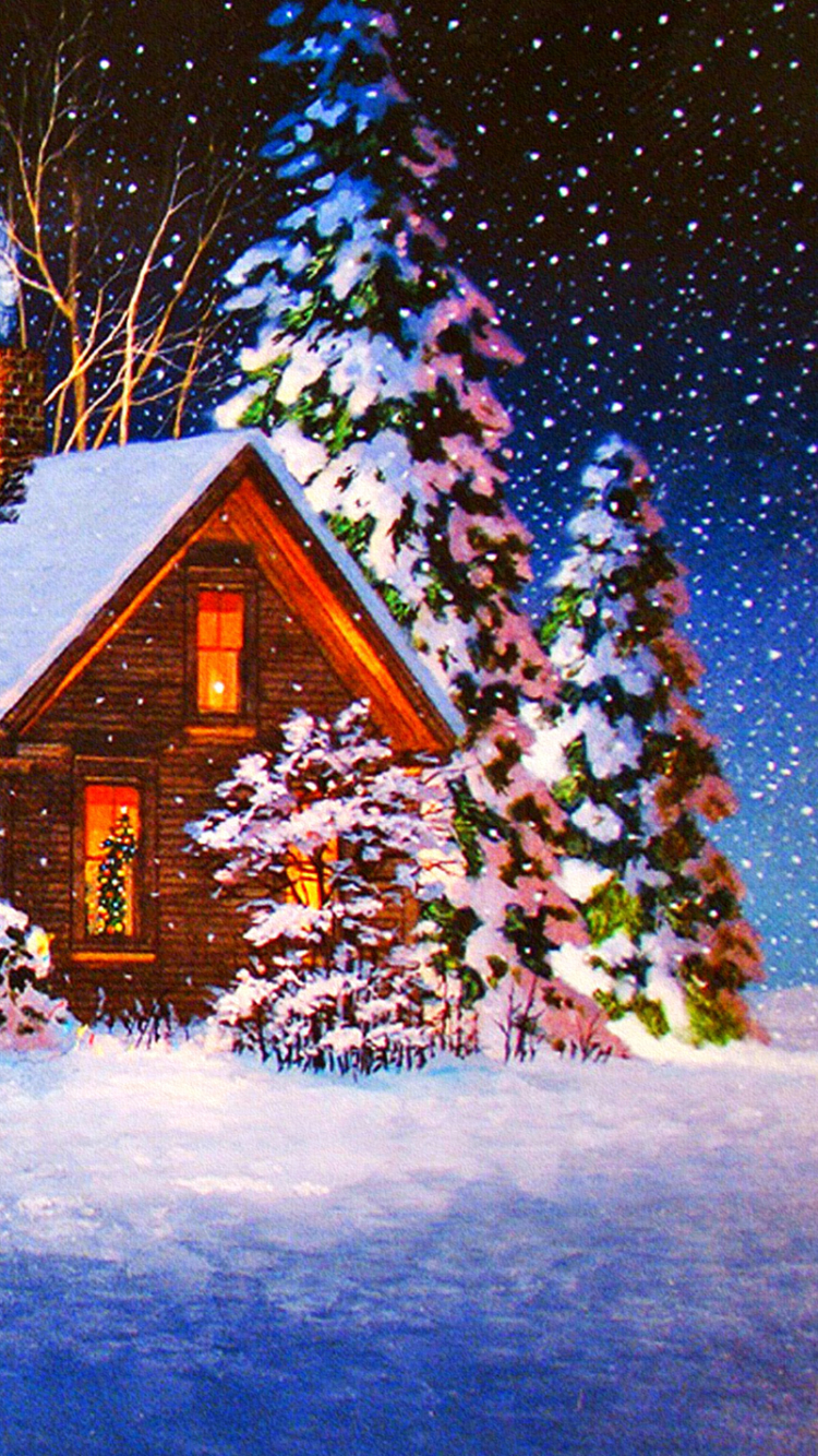 Christmas Cabin Wallpapers