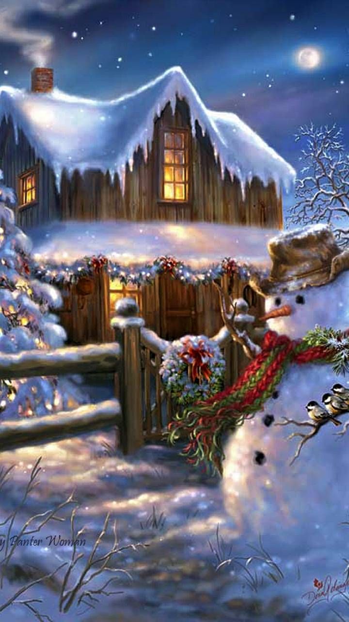 Christmas Cabin Wallpapers