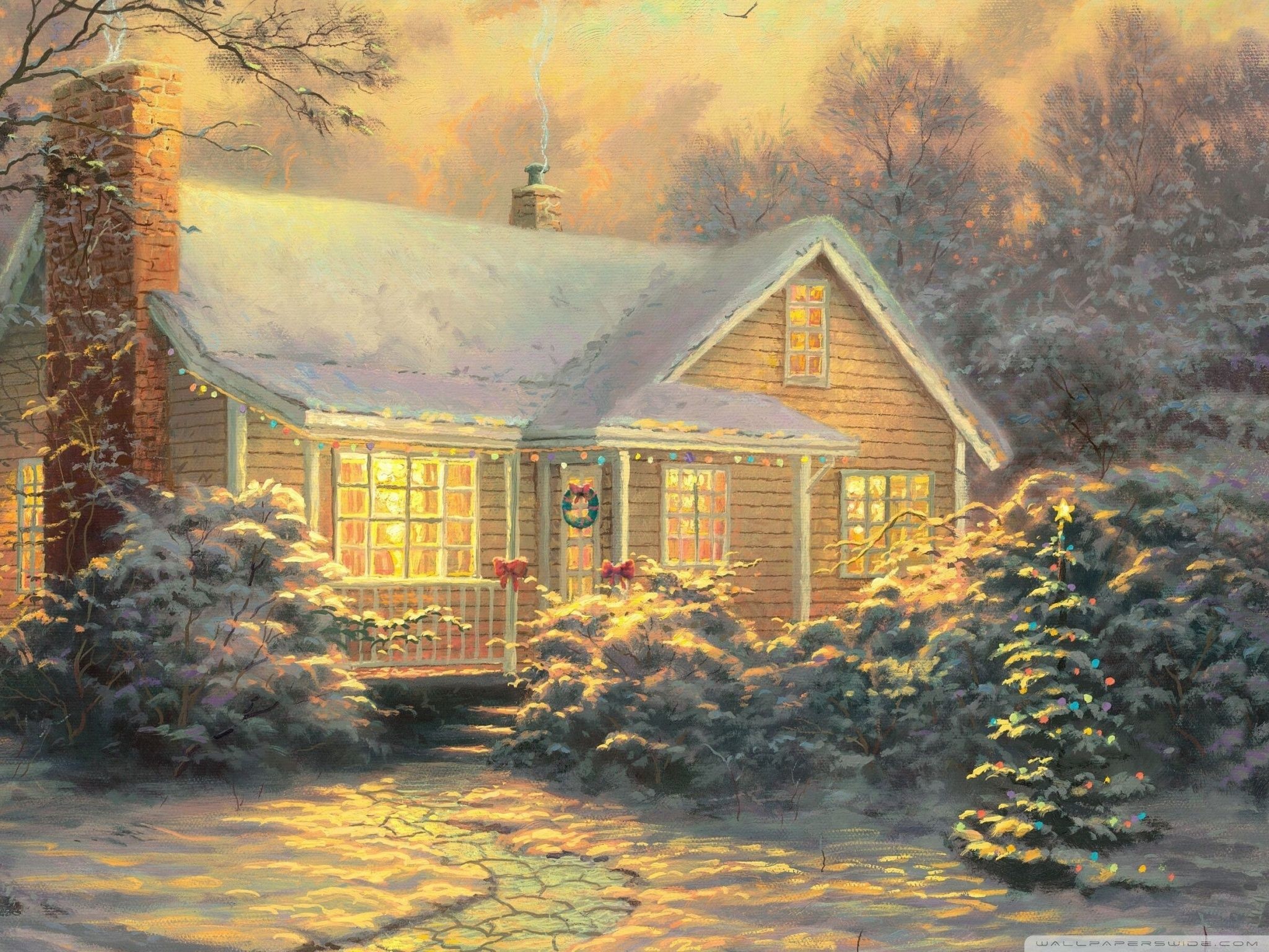 Christmas Cabin Wallpapers