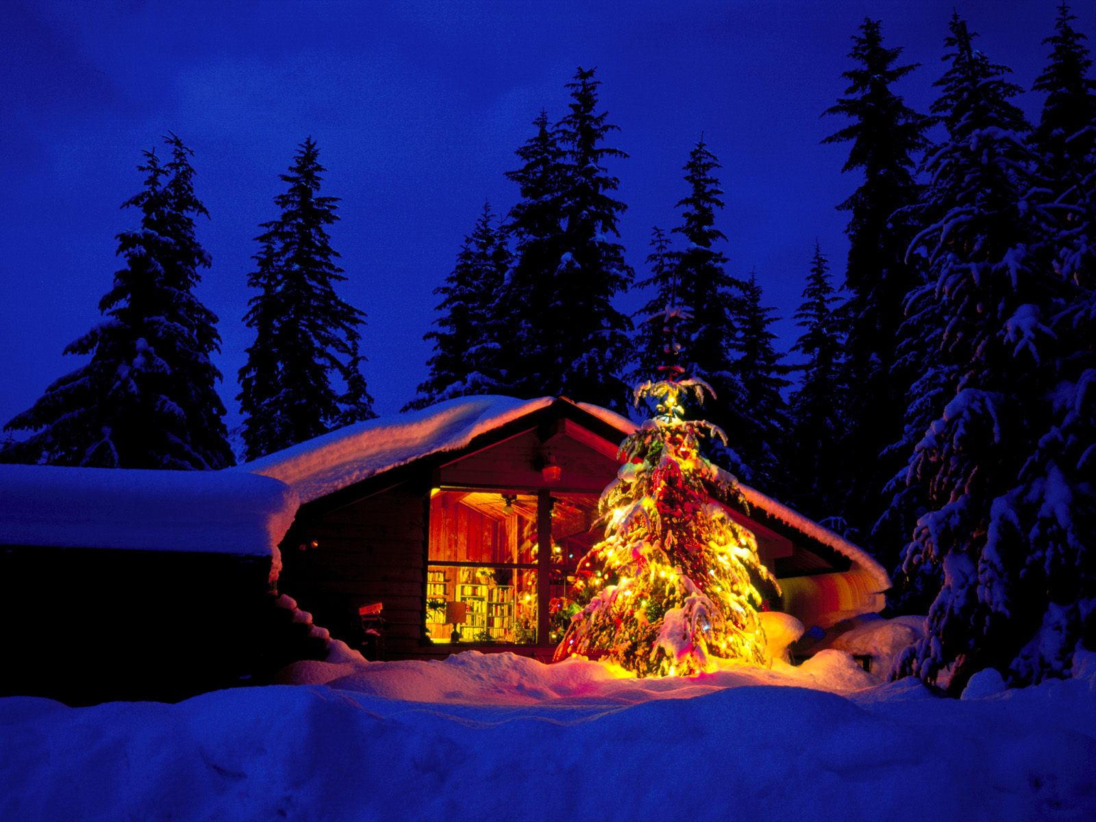 Christmas Cabin Wallpapers