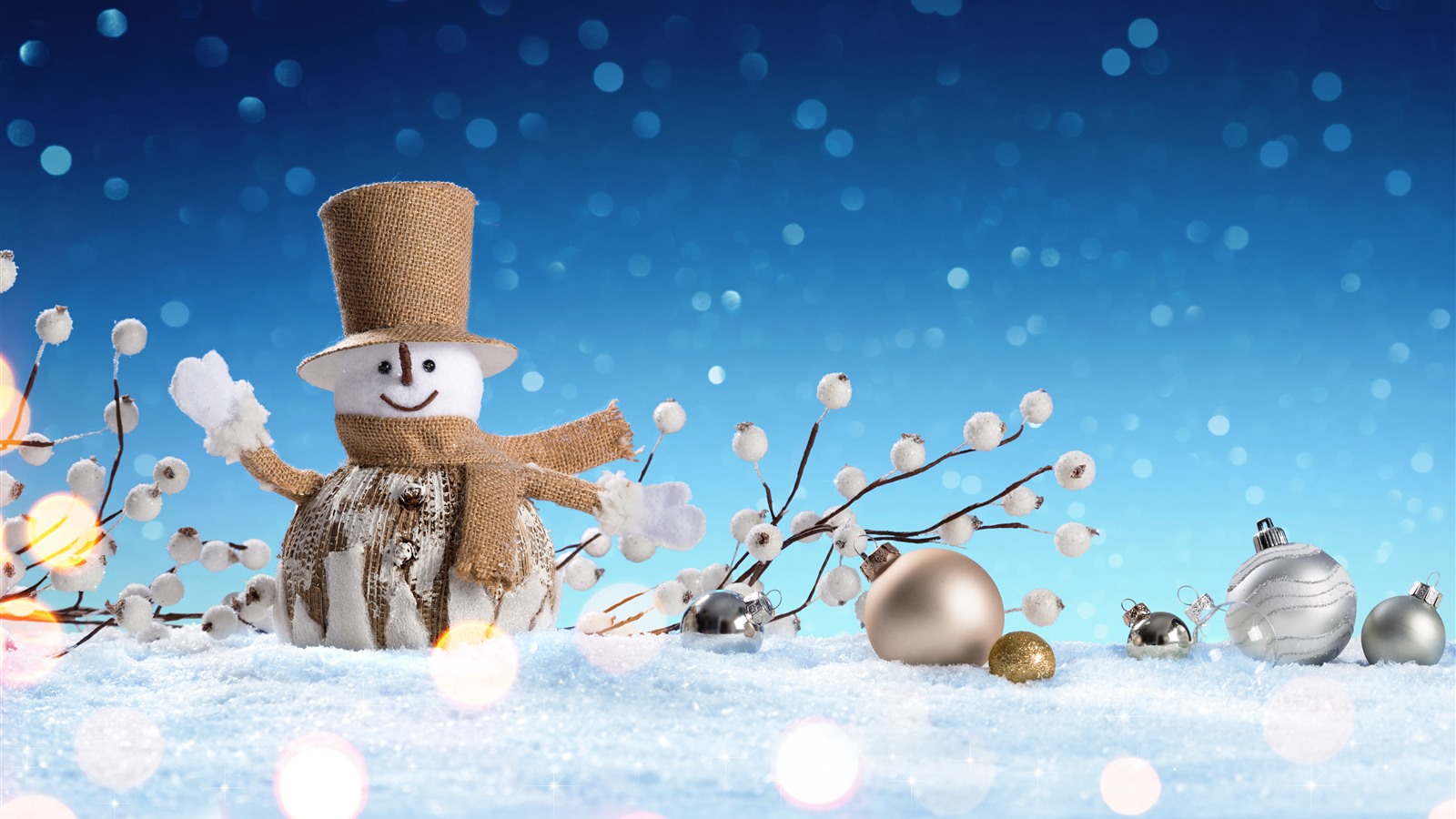 Christmas Cute Snowman Toy Wallpapers