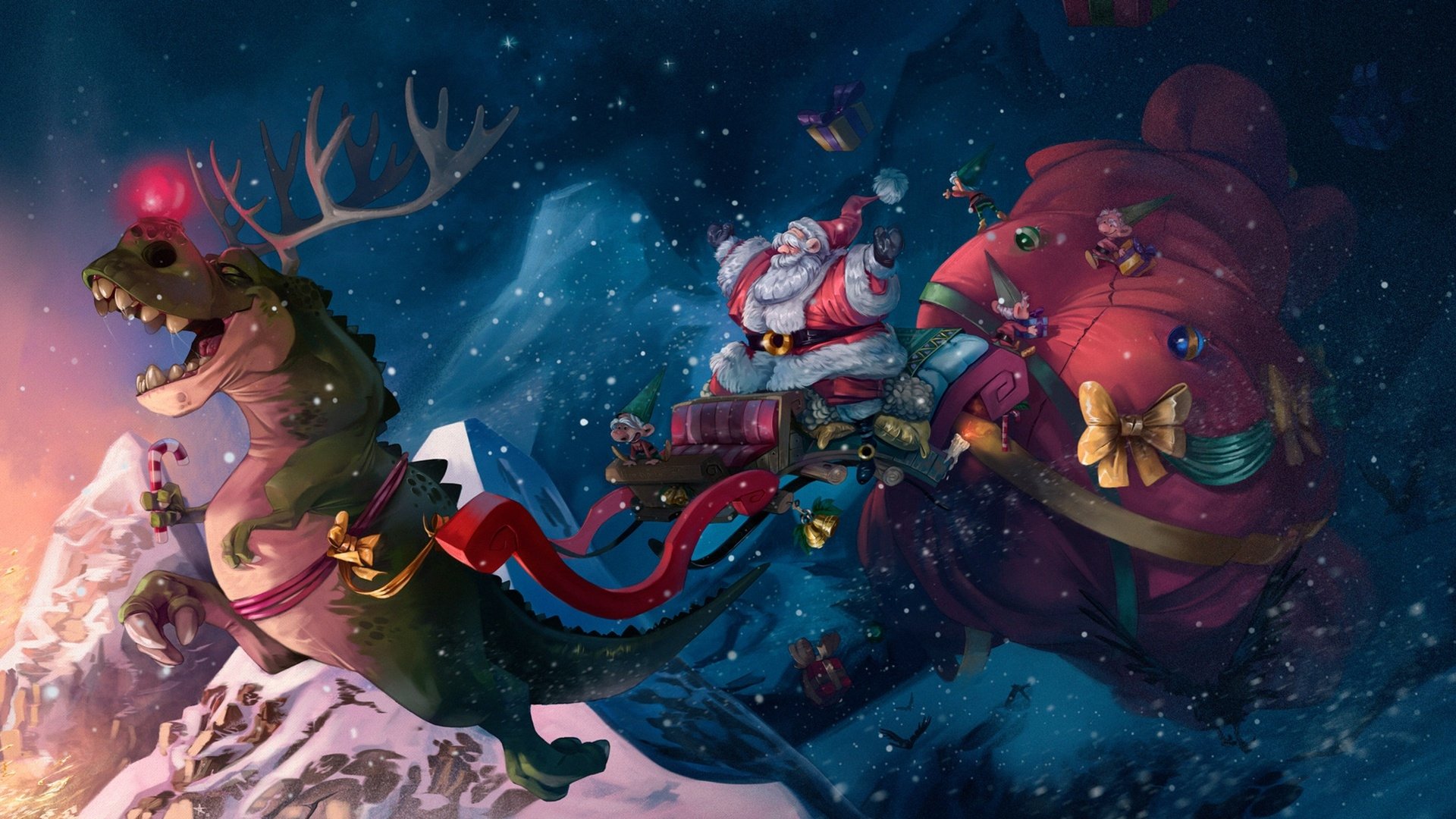 Christmas Dragon Wallpapers