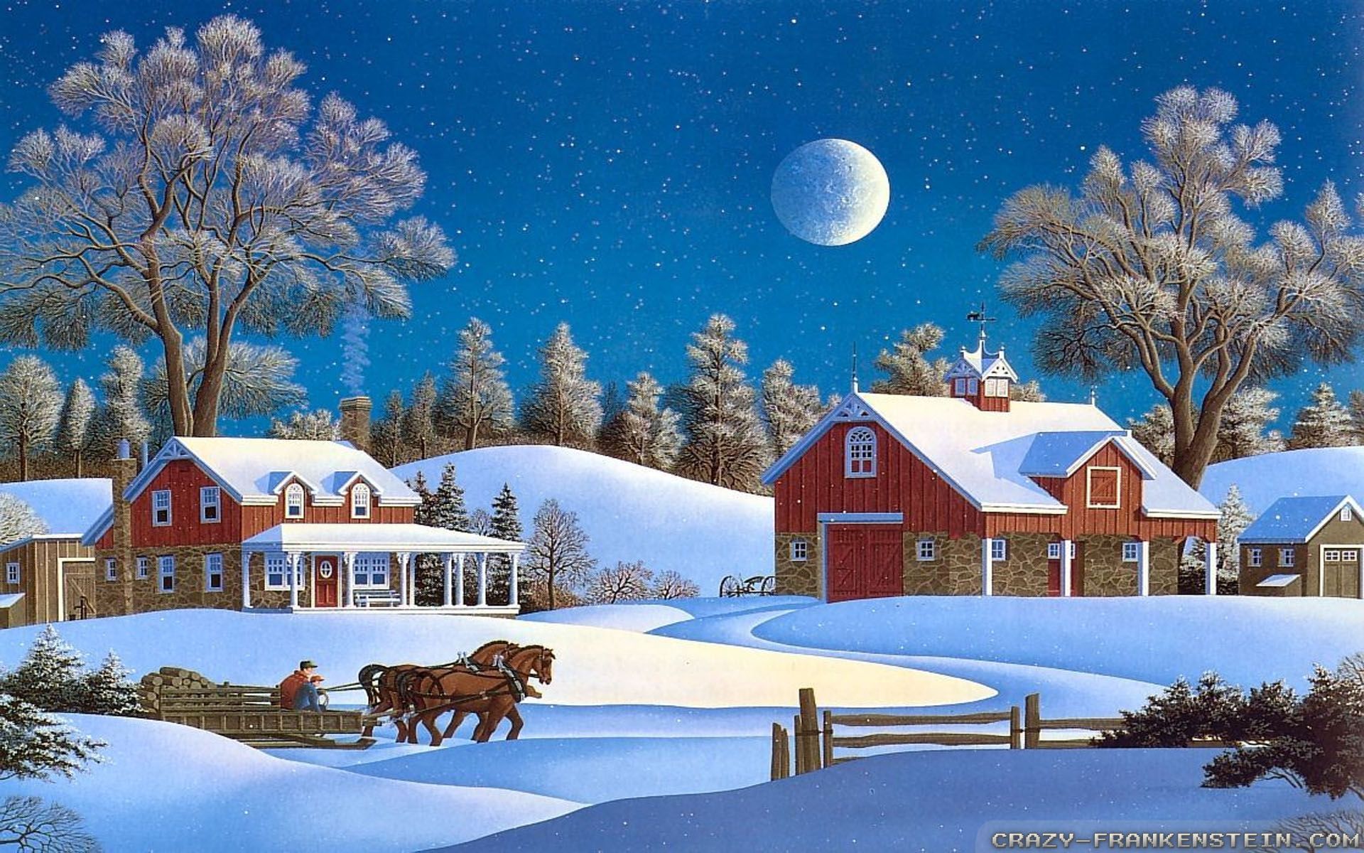 Christmas Farm Wallpapers