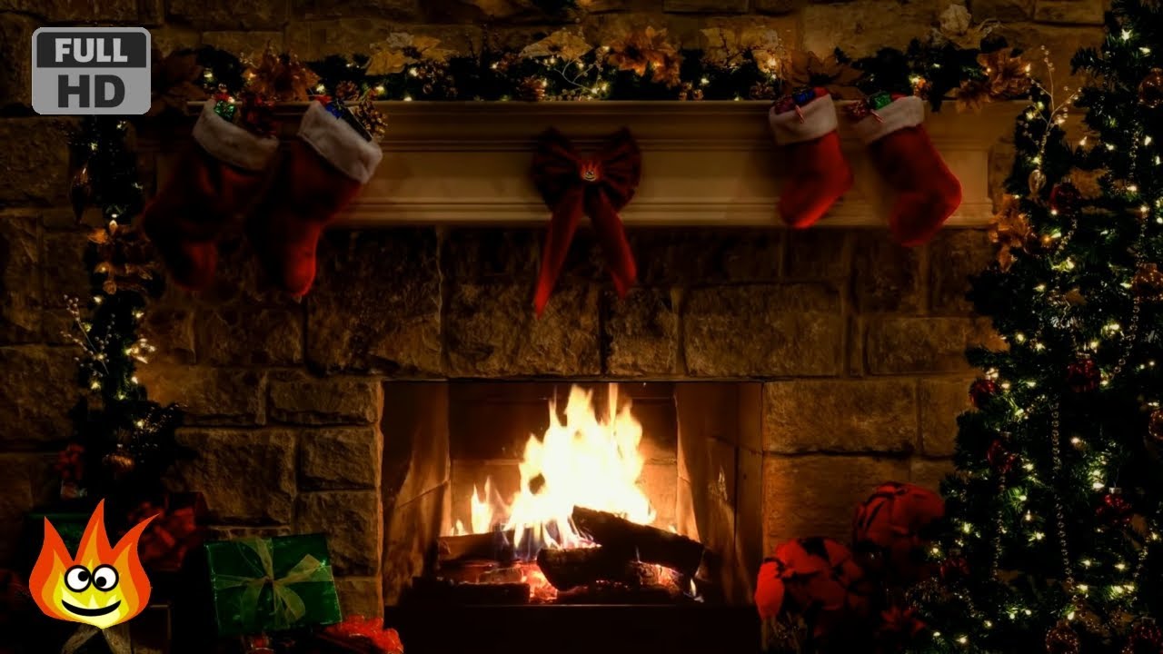 Christmas Fireplace Background