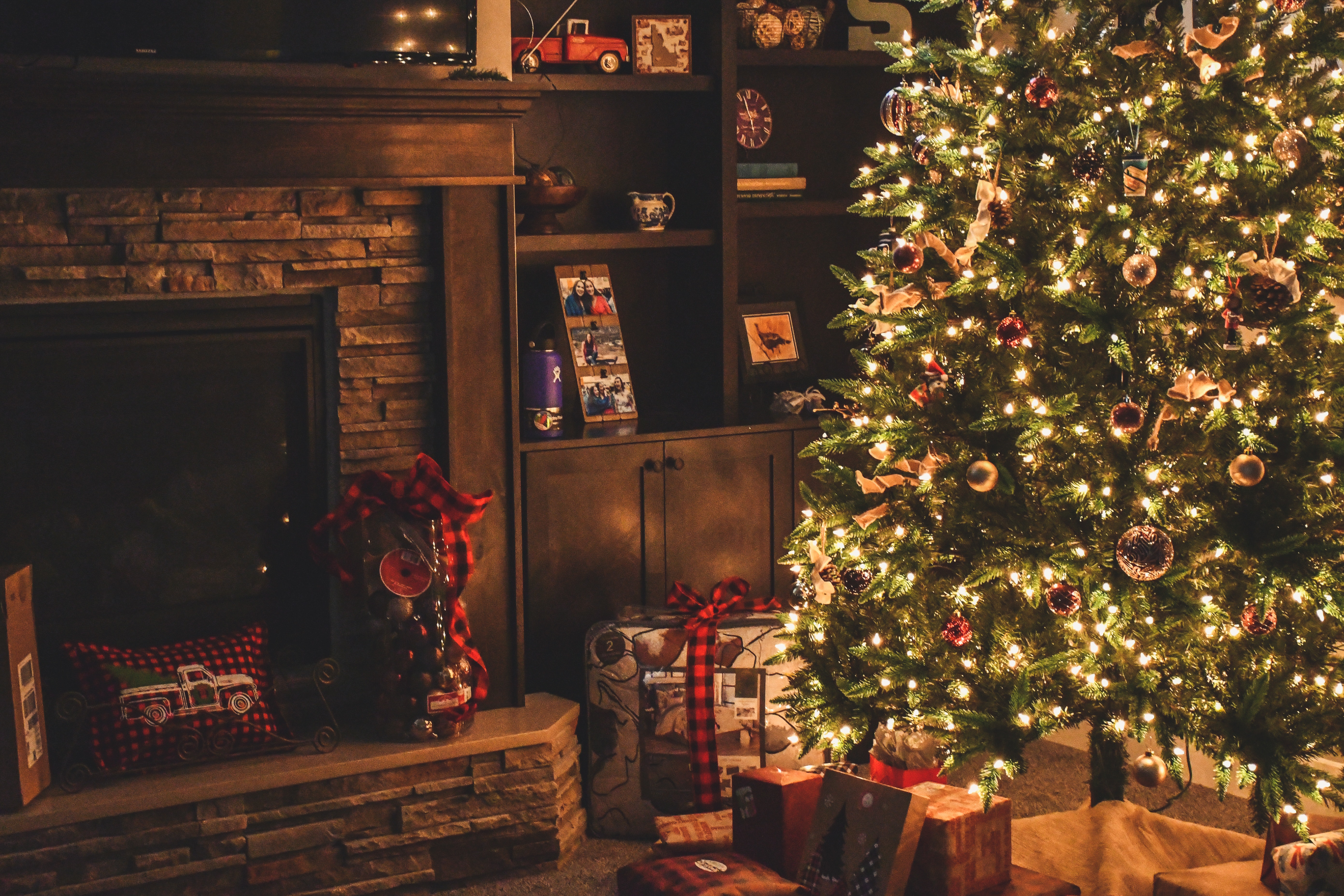 Christmas Fireplace Background