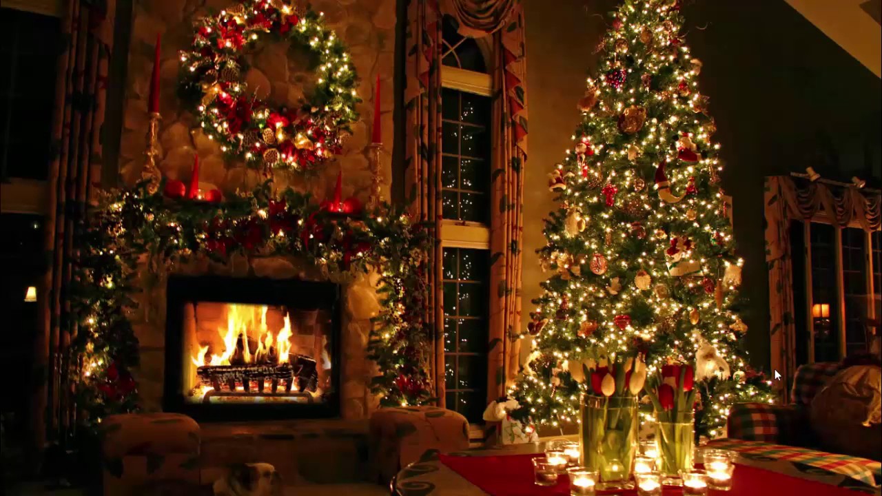 Christmas Fireplace Background