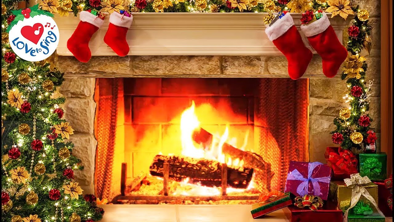 Christmas Fireplace Background