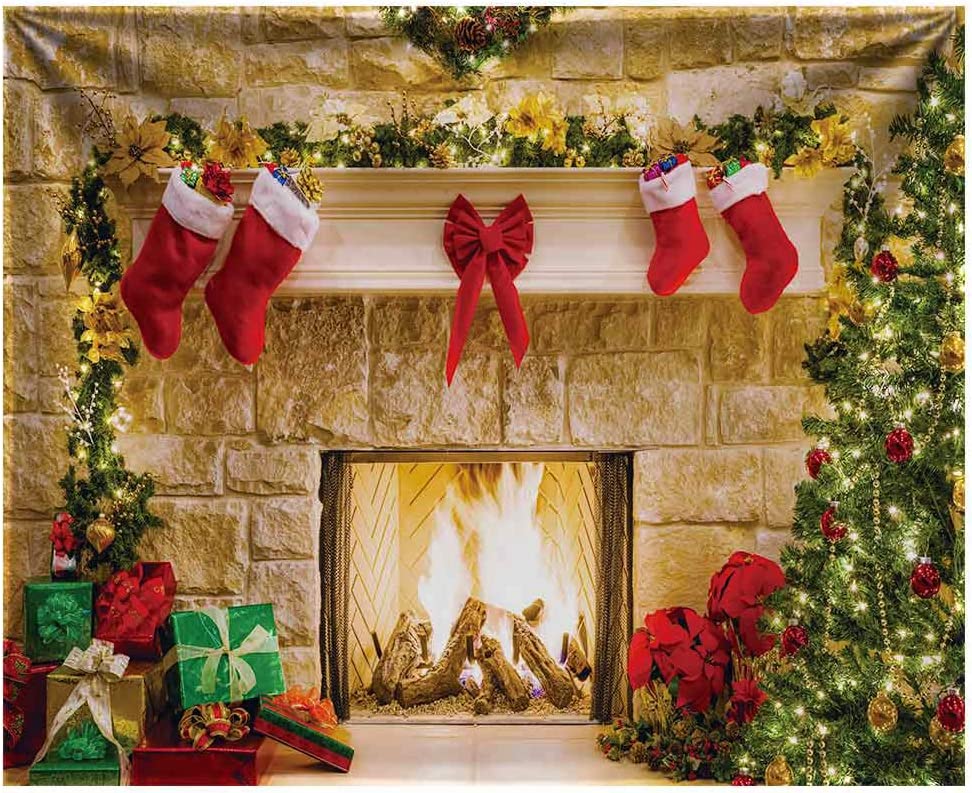 Christmas Fireplace Background