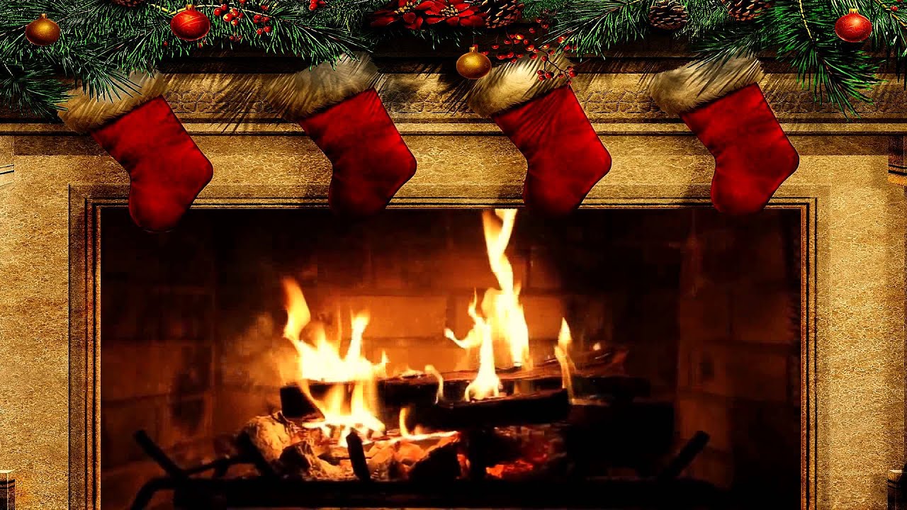 Christmas Fireplace Background