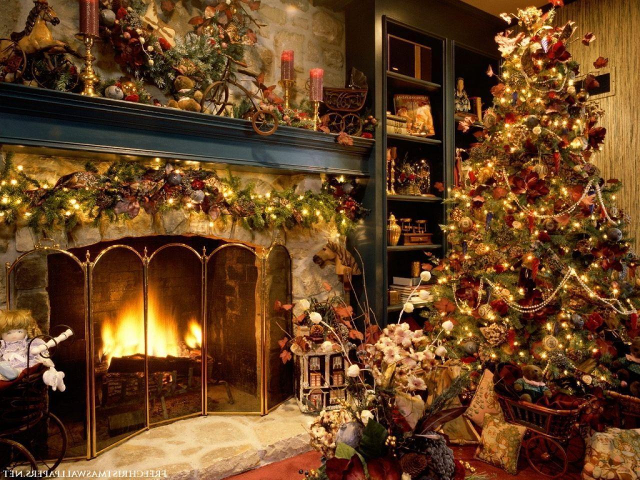 Christmas Fireplace Wallpapers