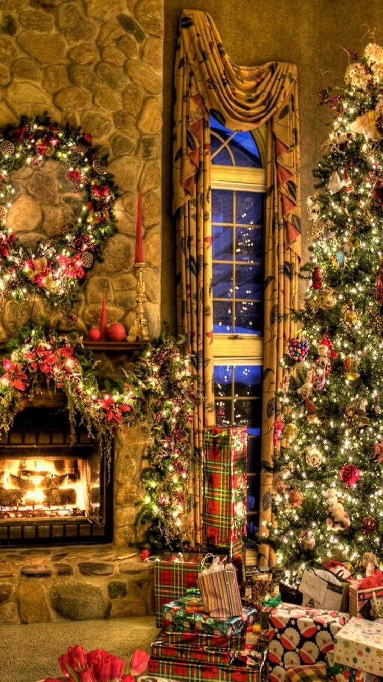 Christmas Fireplace Wallpapers