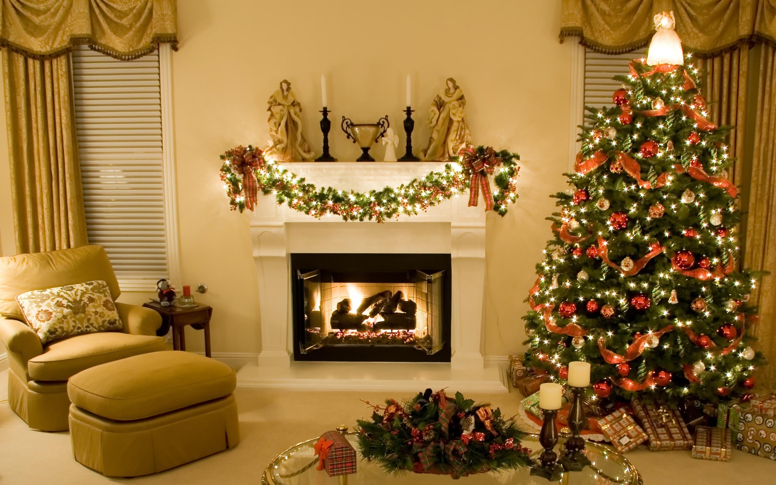 Christmas Fireplace Wallpapers