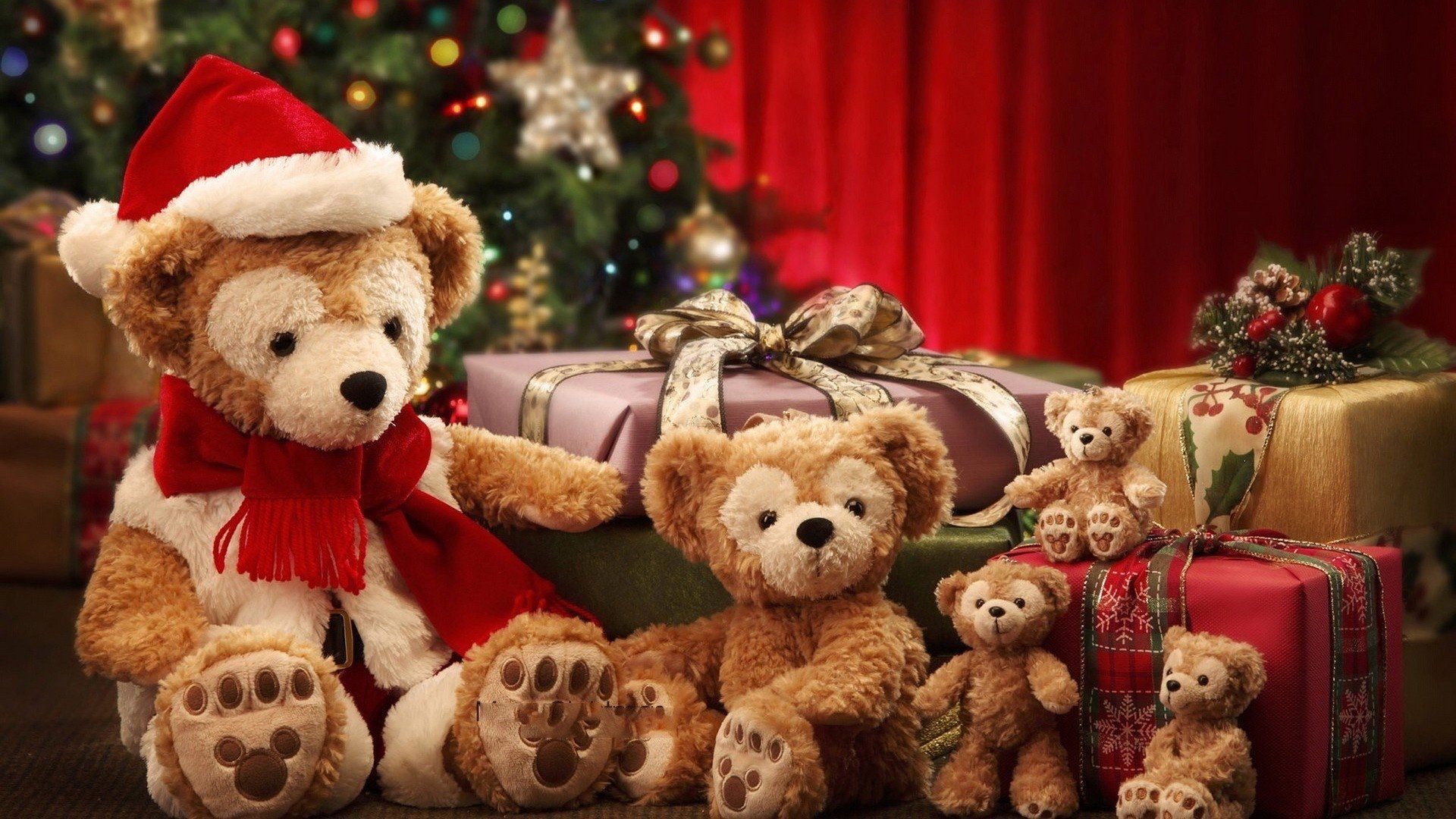 Christmas Gift Teddy Bear Wallpapers