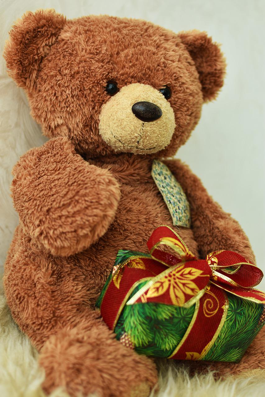 Christmas Gift Teddy Bear Wallpapers