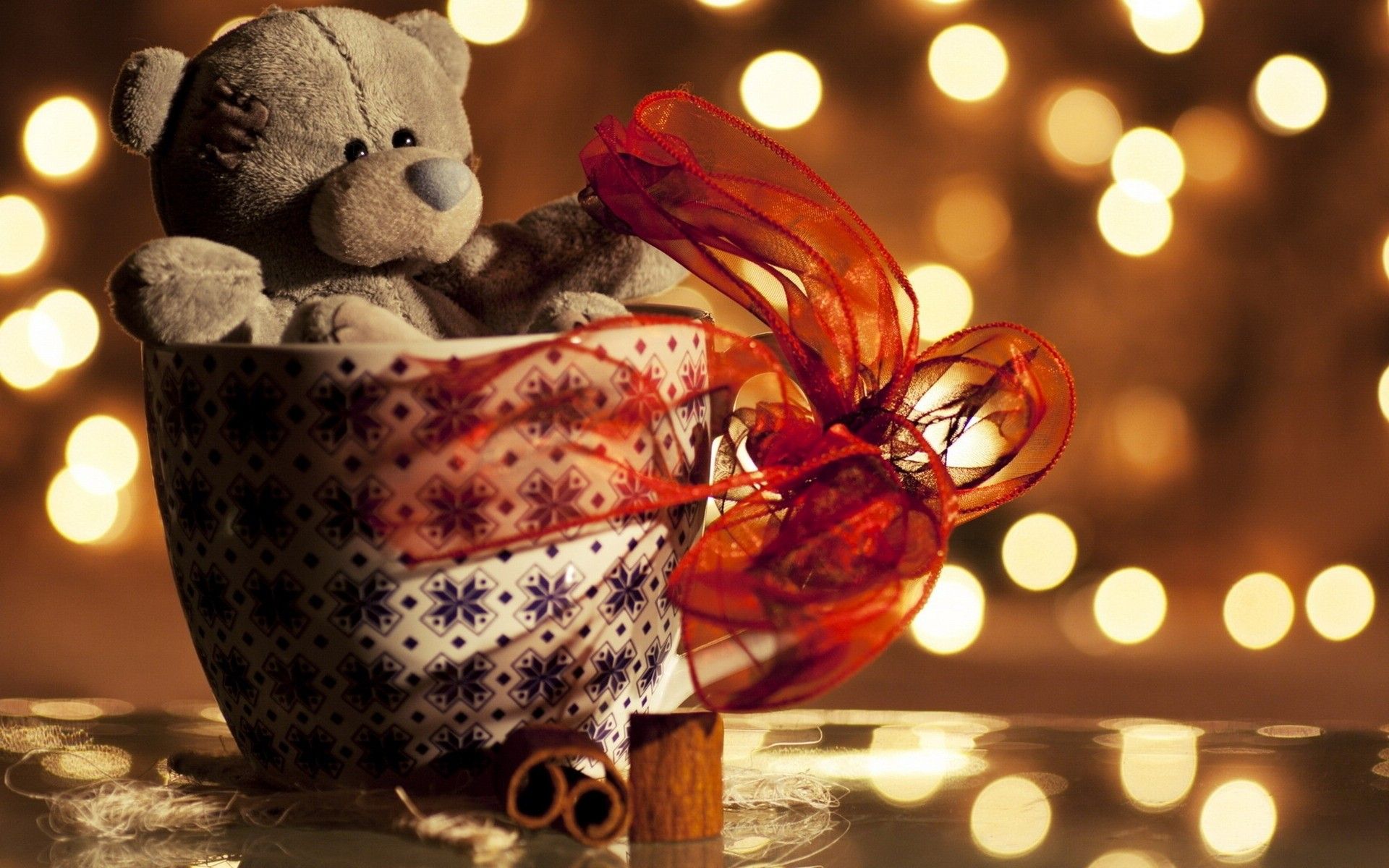 Christmas Gift Teddy Bear Wallpapers