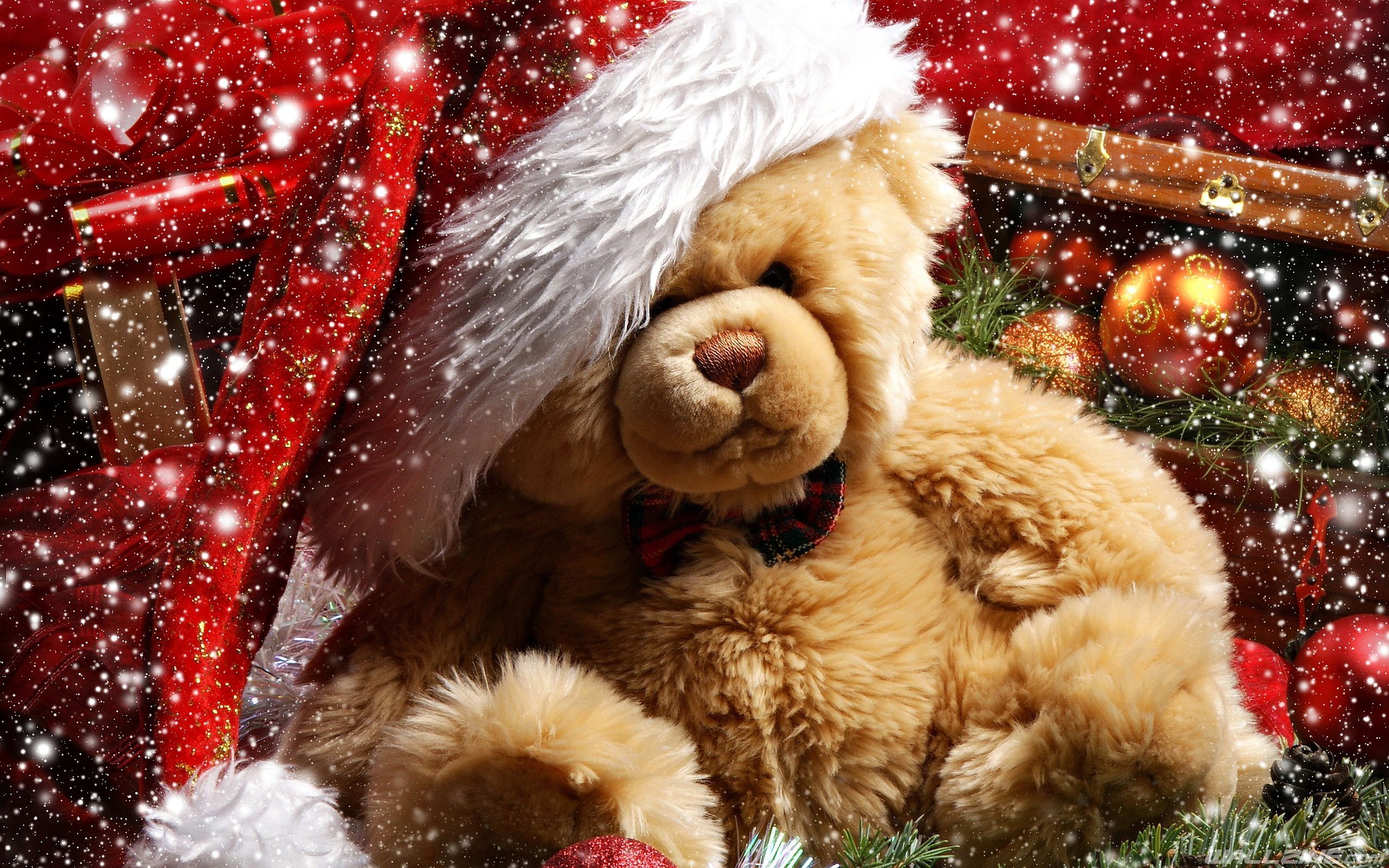 Christmas Gift Teddy Bear Wallpapers