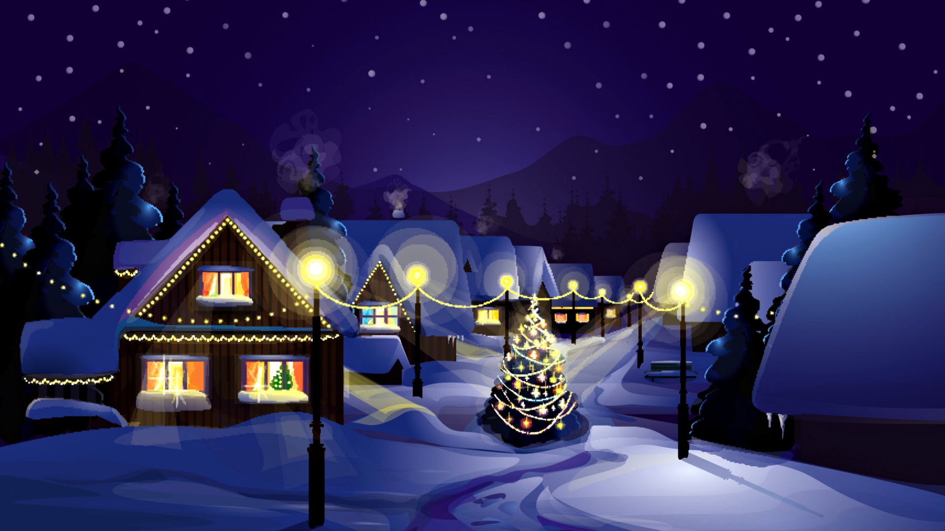 Christmas Houses Desktop Wallpapers