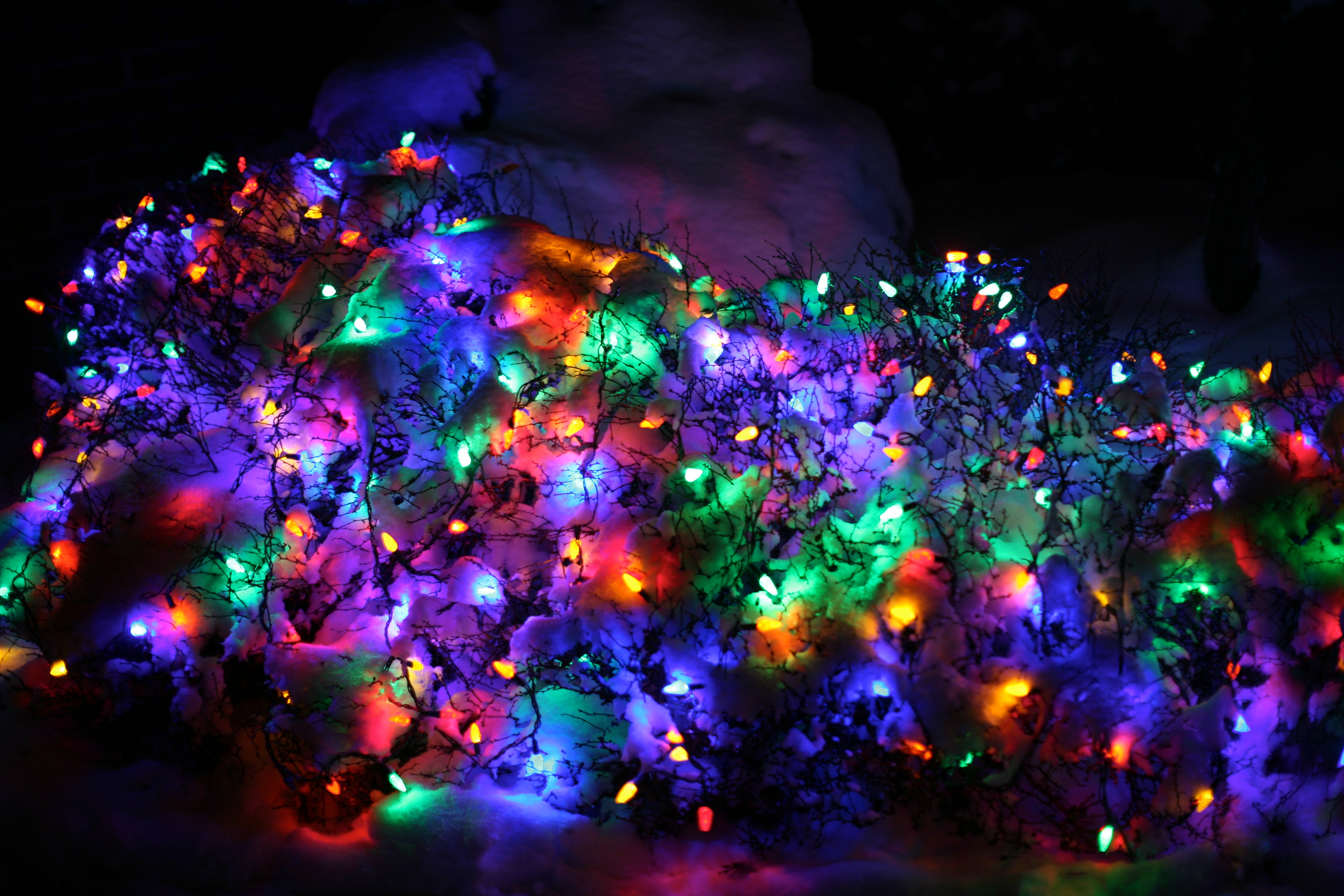 Christmas Lights Snow Wallpapers