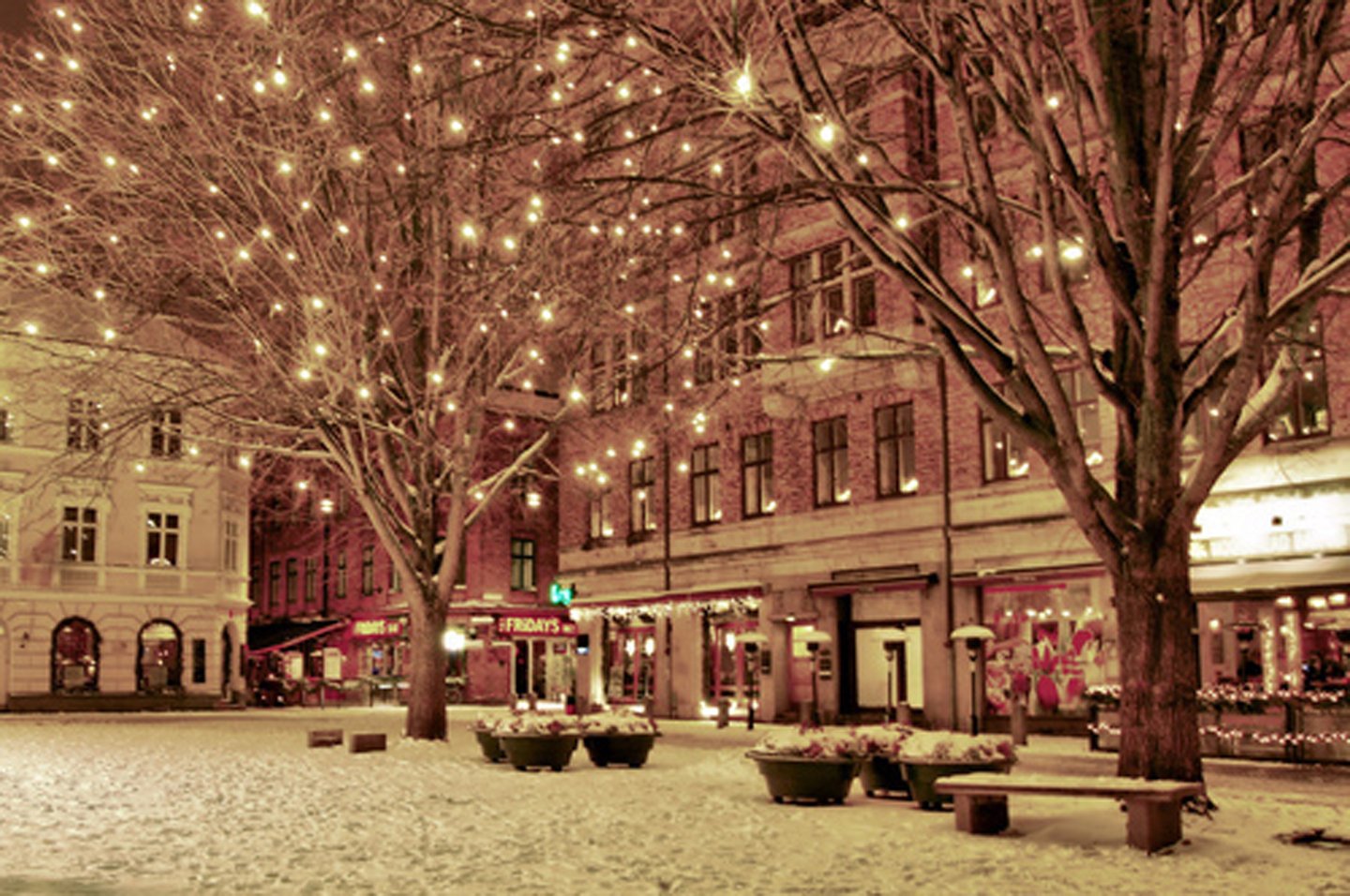 Christmas Lights Snow Wallpapers