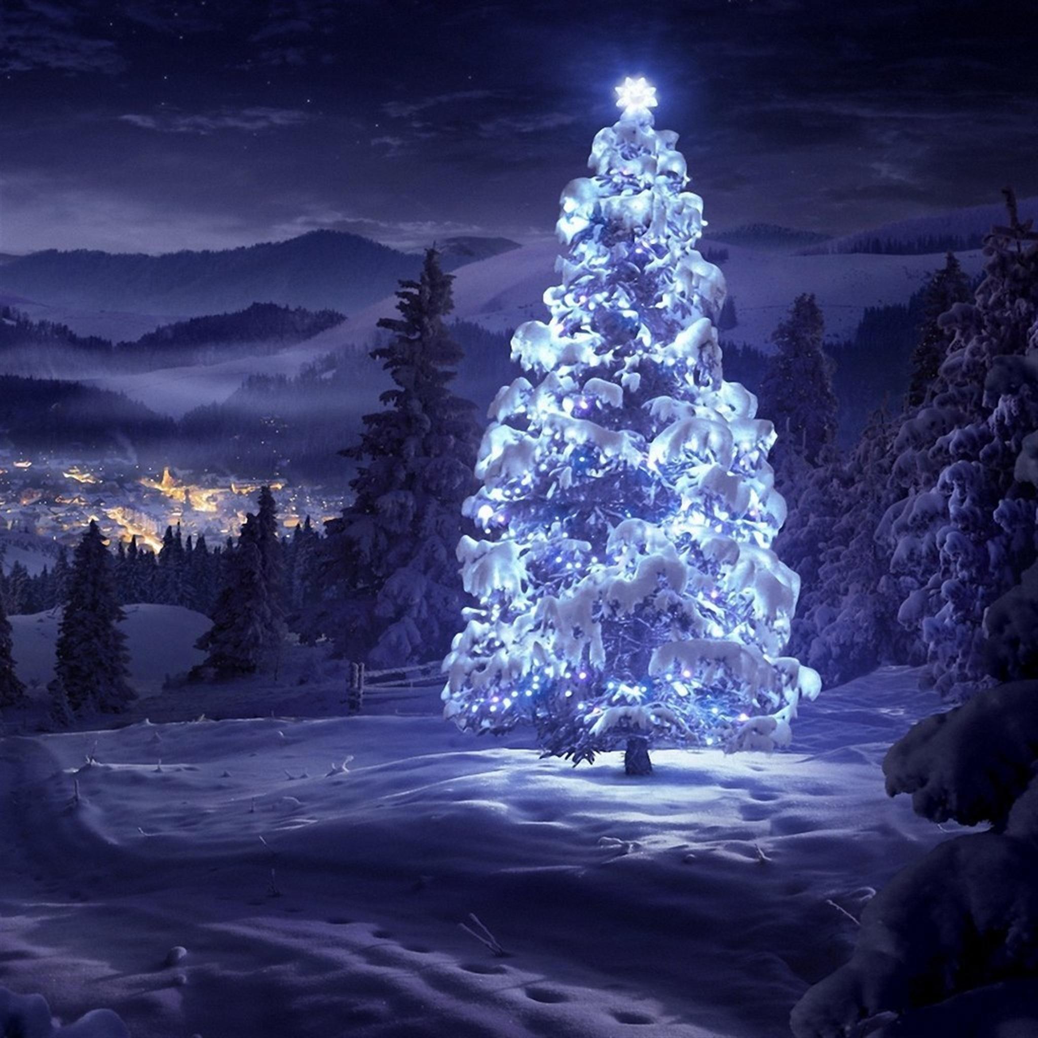 Christmas Lights Snow Wallpapers