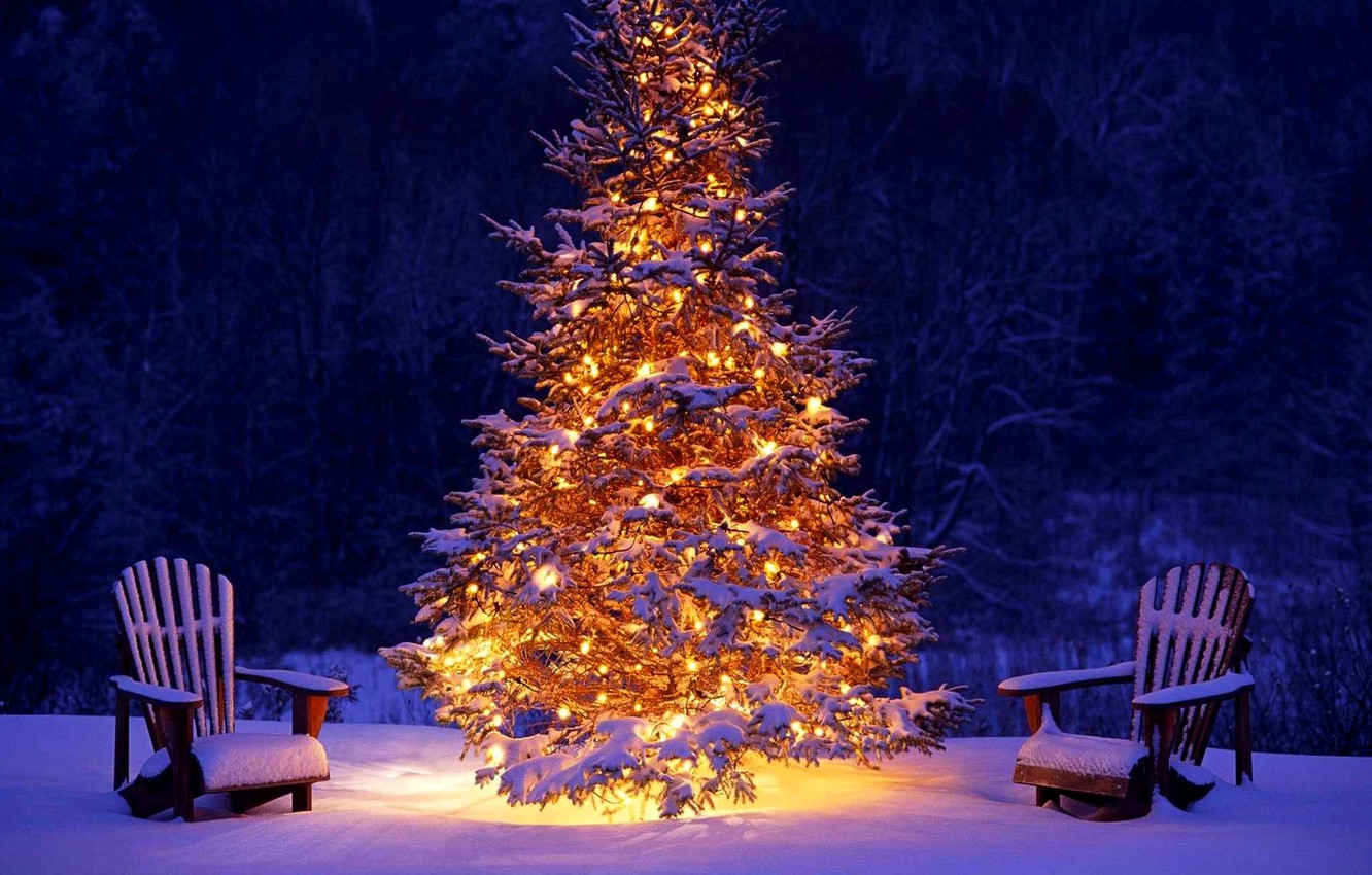 Christmas Lights Snow Wallpapers