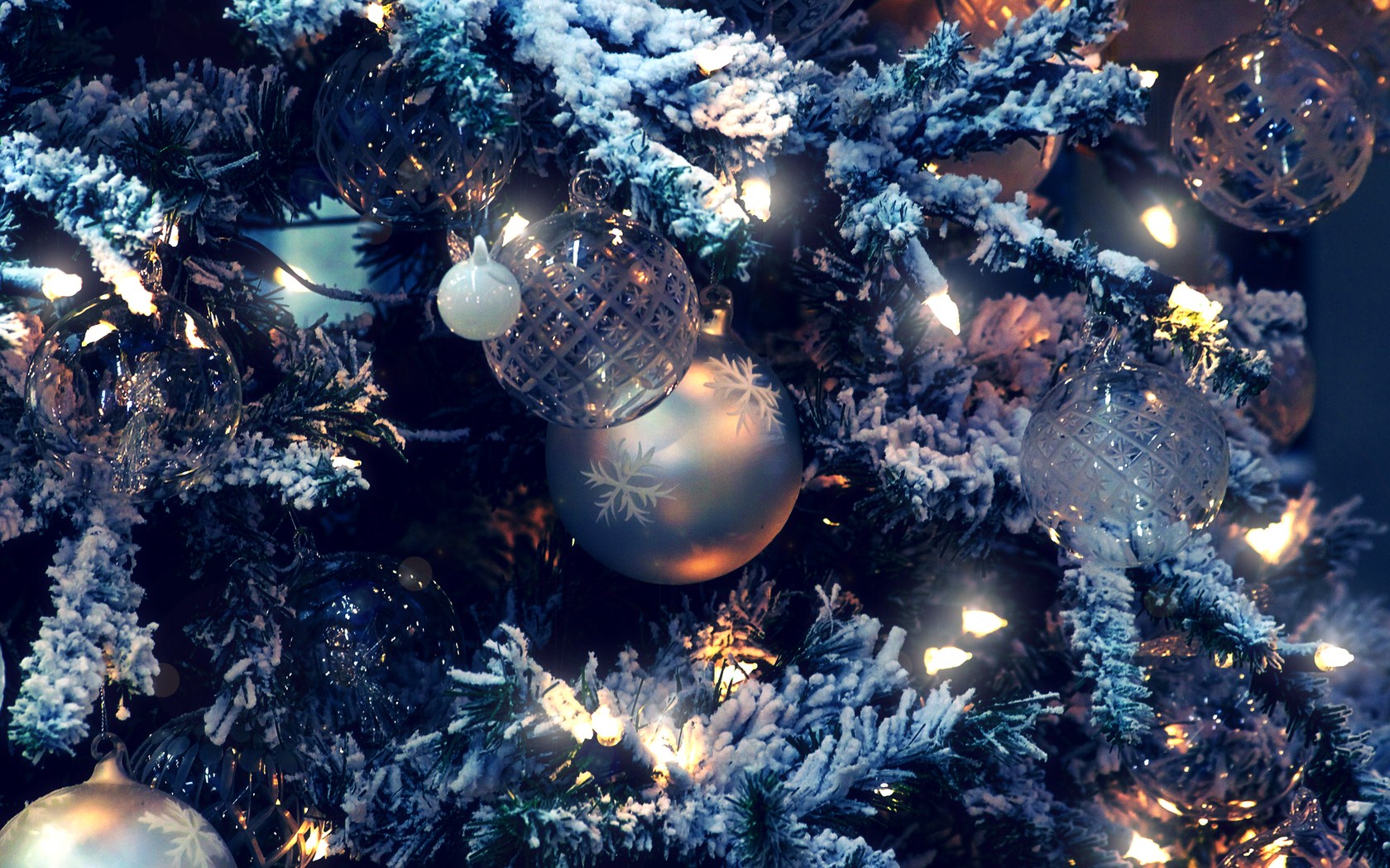 Christmas Lights Snow Wallpapers