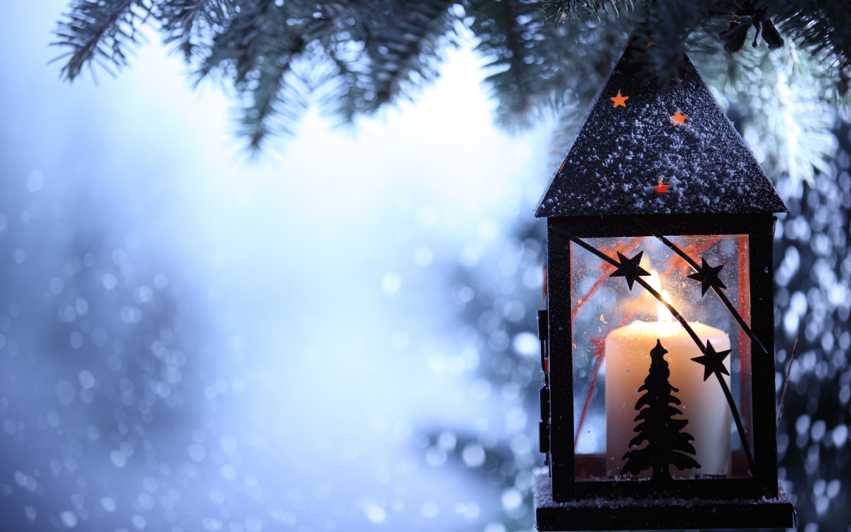 Christmas Lights Snow Wallpapers