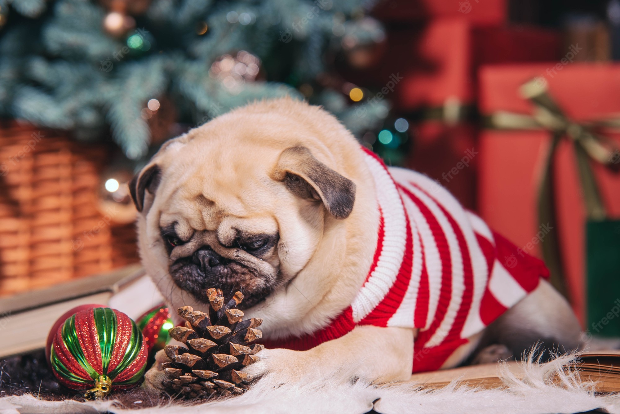 Christmas Pug Wallpapers