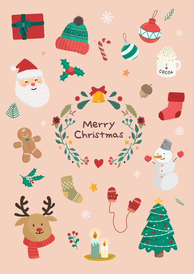 Christmas Stickers Wallpapers