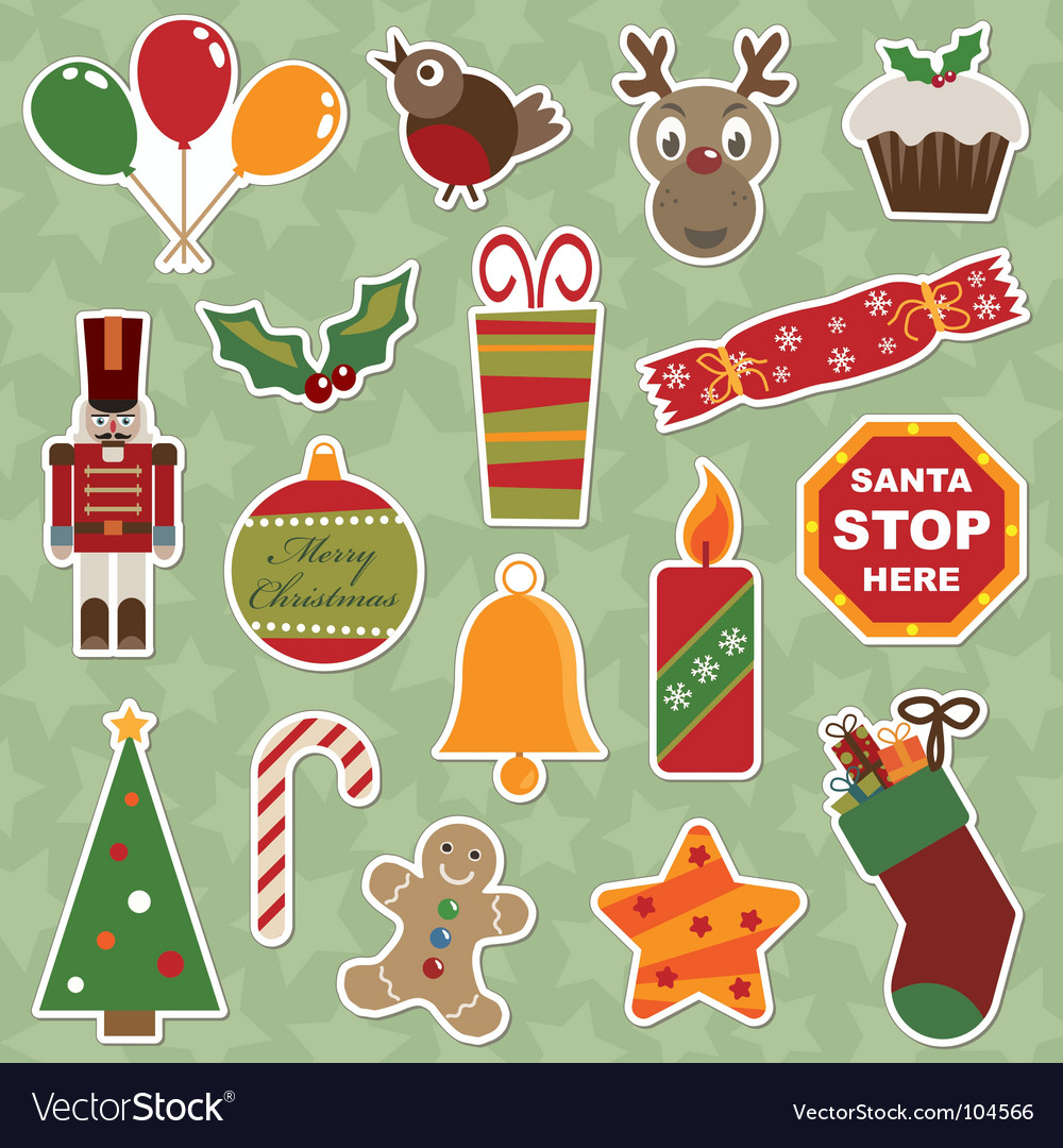 Christmas Stickers Wallpapers