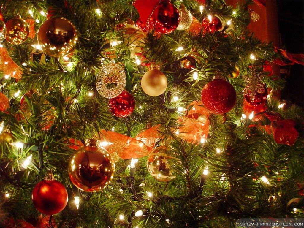 Christmas Tree With Light Decorations Wallpapers