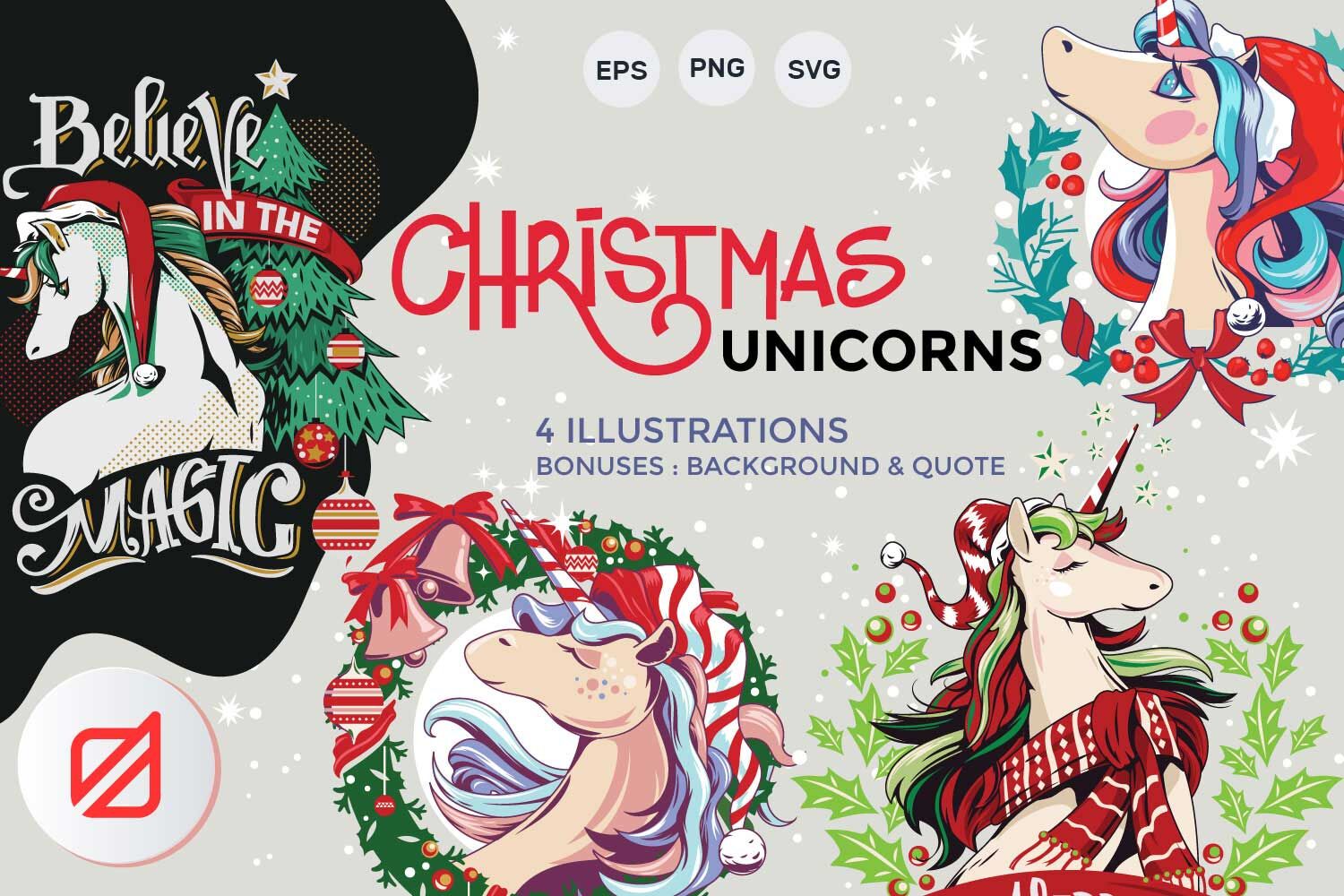 Christmas Unicorn Wallpapers