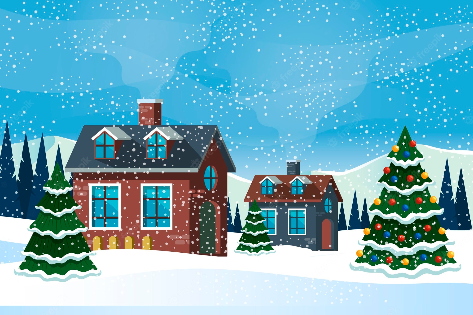 Christmas Village Background