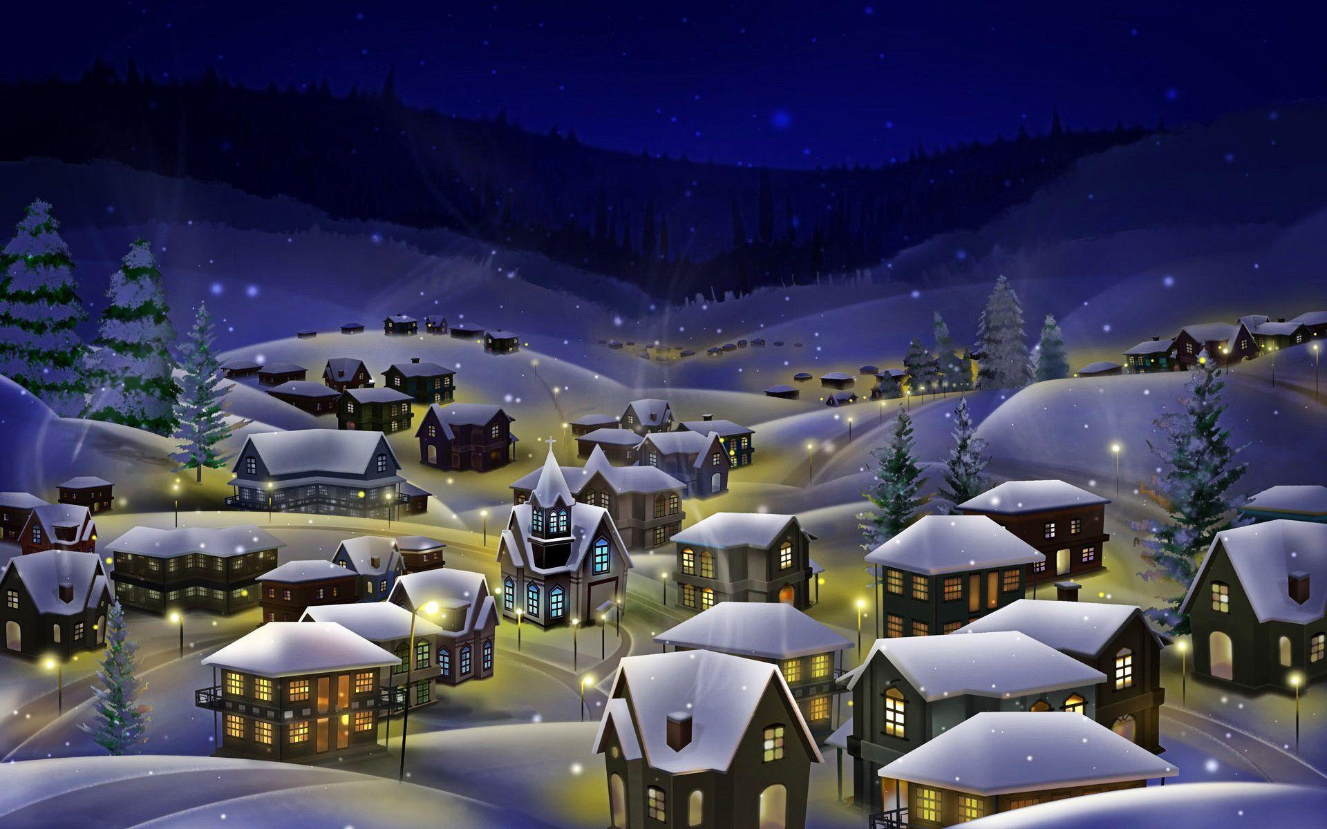 Christmas Village Background