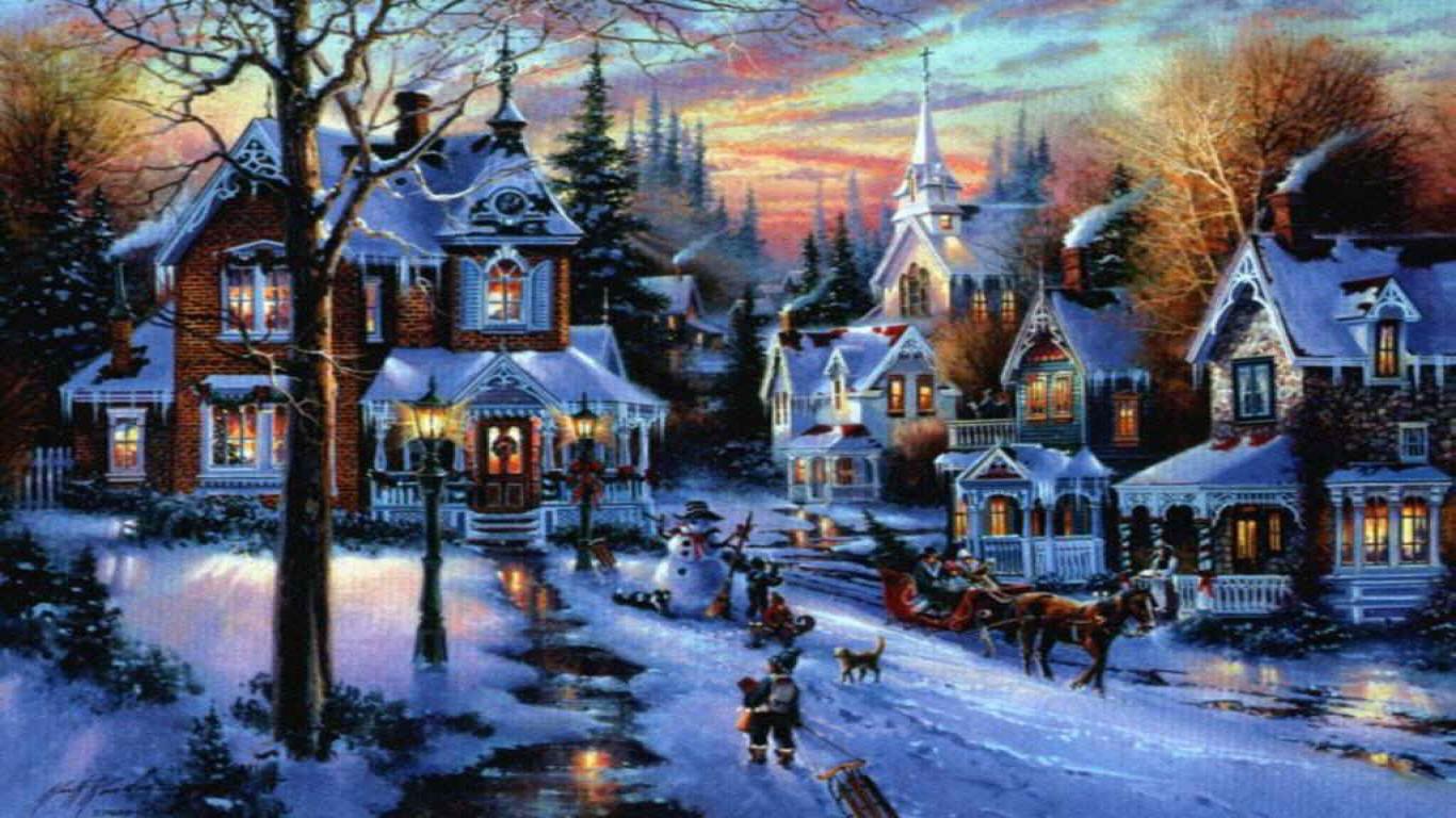 Christmas Village Hd Wallpapers