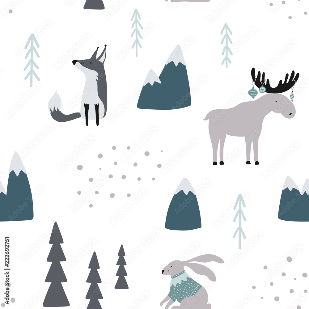 Christmas Wild Animals Wallpapers