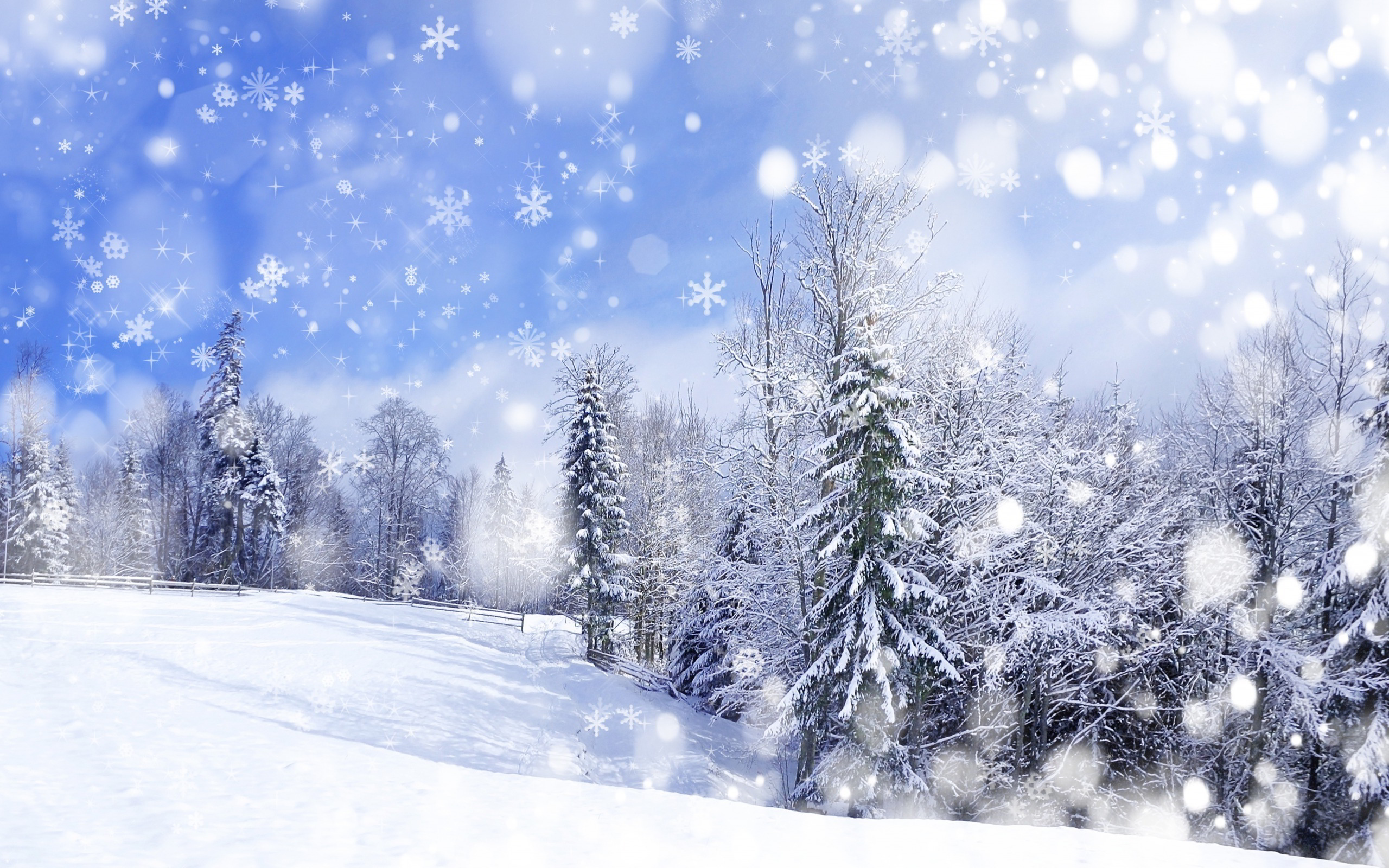 Christmas Winter Scenes Wallpapers