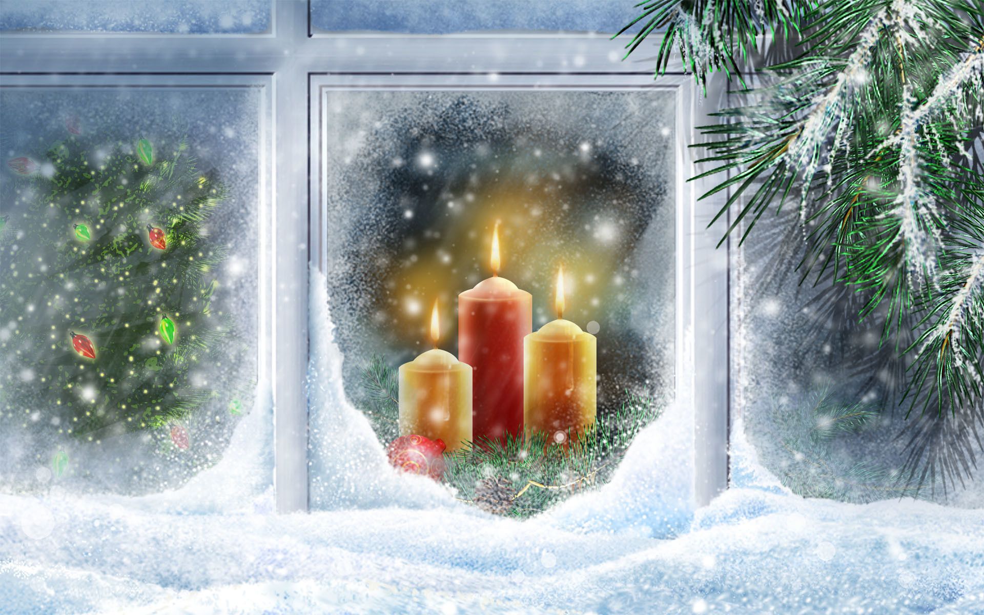 Christmas Winter Scenes Wallpapers