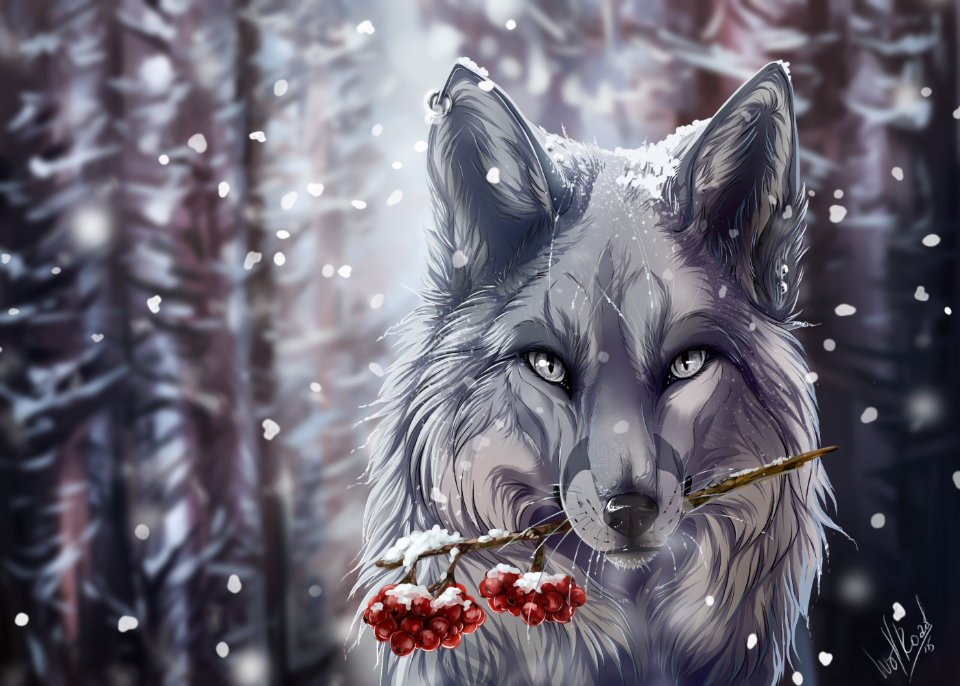 Christmas Wolf Wallpapers