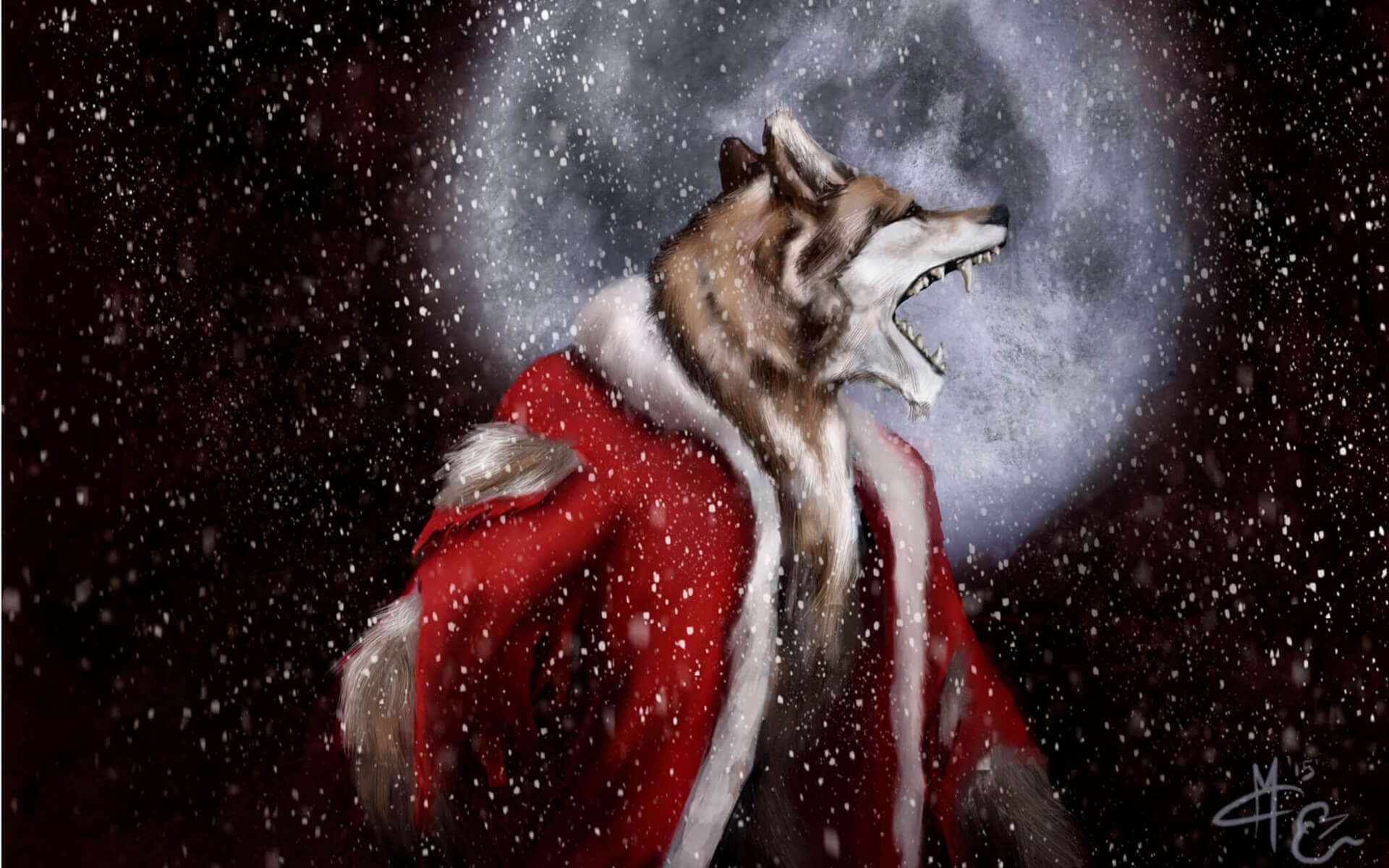 Christmas Wolf Wallpapers