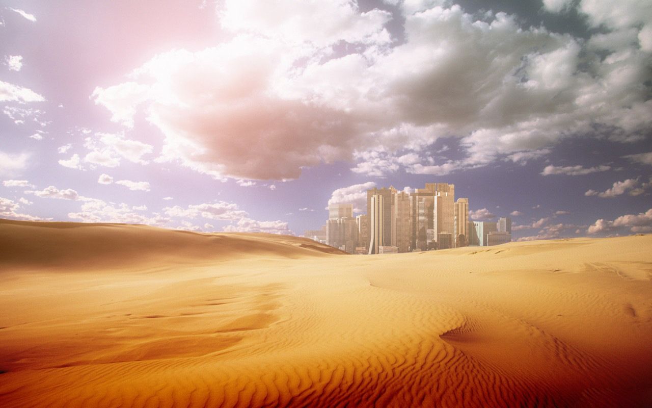 City In Desert Wallpapers